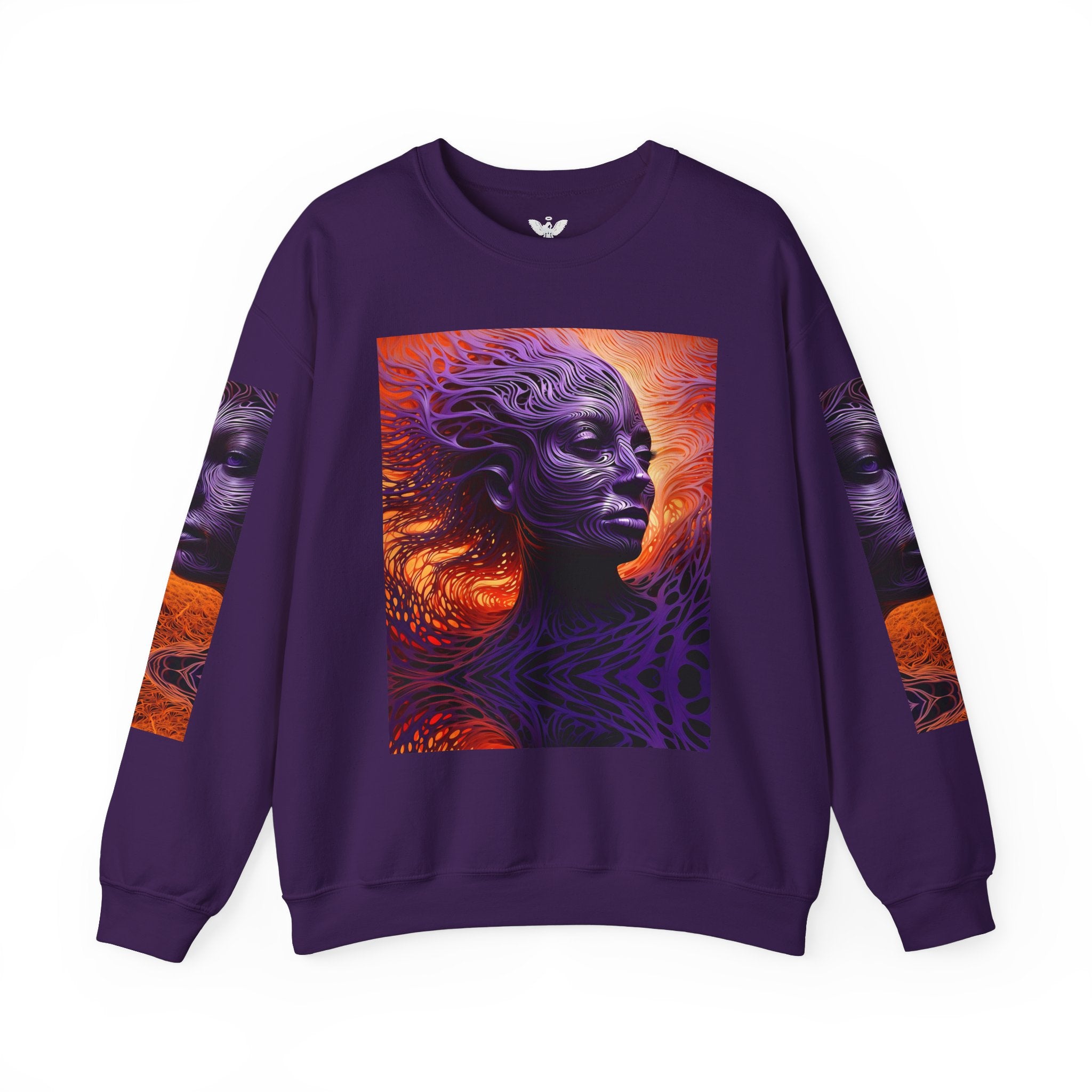 Purple Wind Mystical Abstract Unisex Sweatshirt - Angel Body