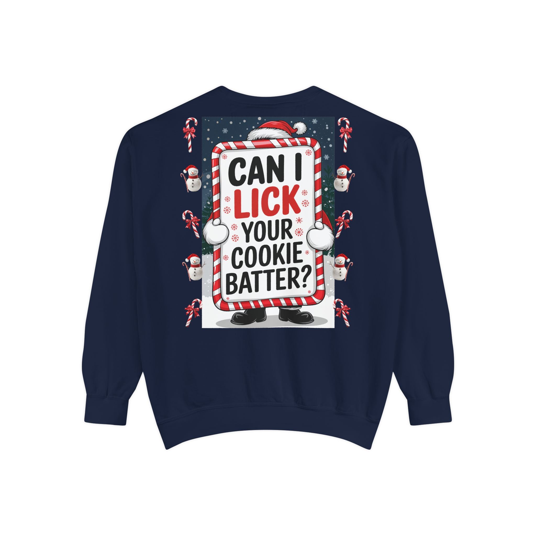 Funny Holiday Cookie Batter Sweatshirt - Unisex Christmas Sweatshirt - Angel Body