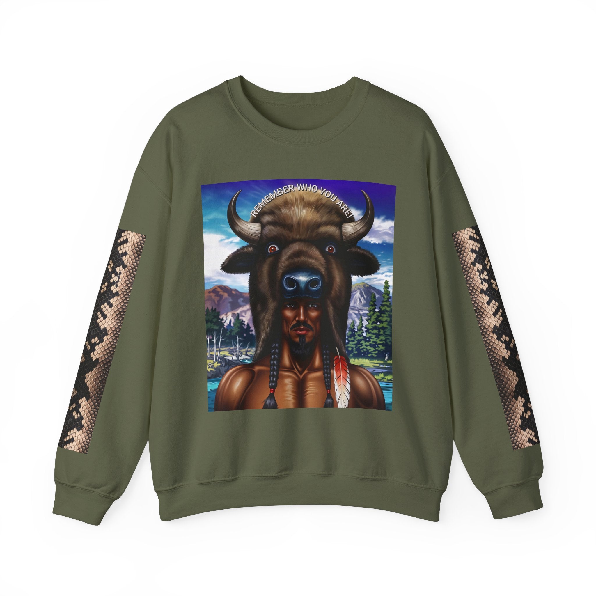Native American Spirit Crewneck Sweatshirt - Unisex Heavy Blend™ - Angel Body