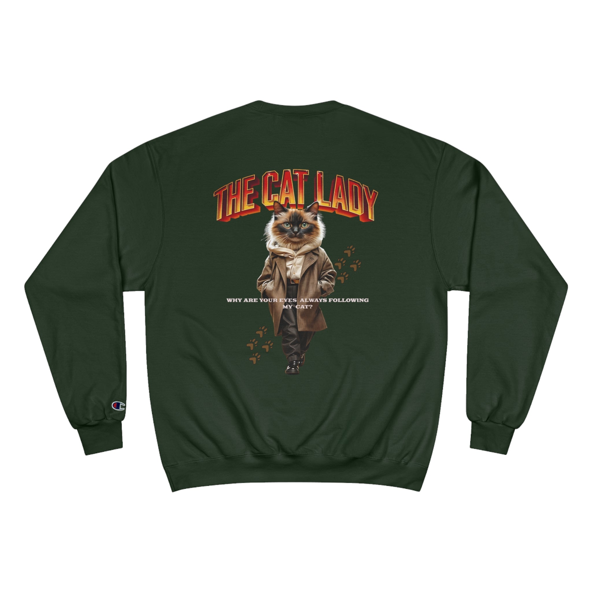Cat Lady Champion Sweatshirt - Angel Body