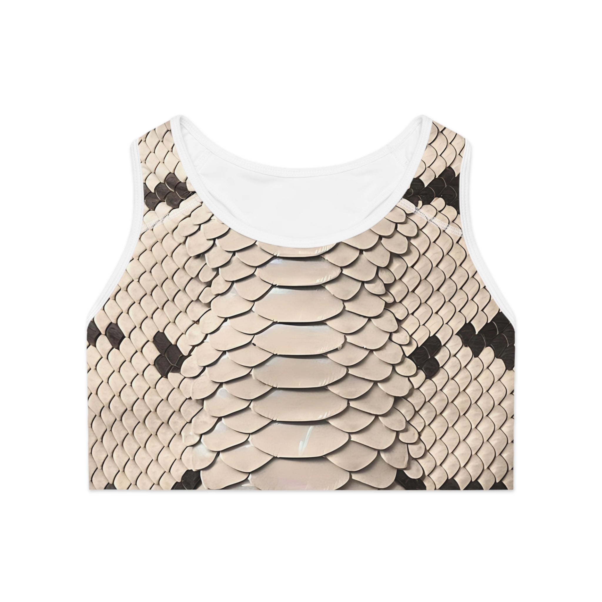 Stylish Snake Print Sports Bra for Athleisure and Activewear
