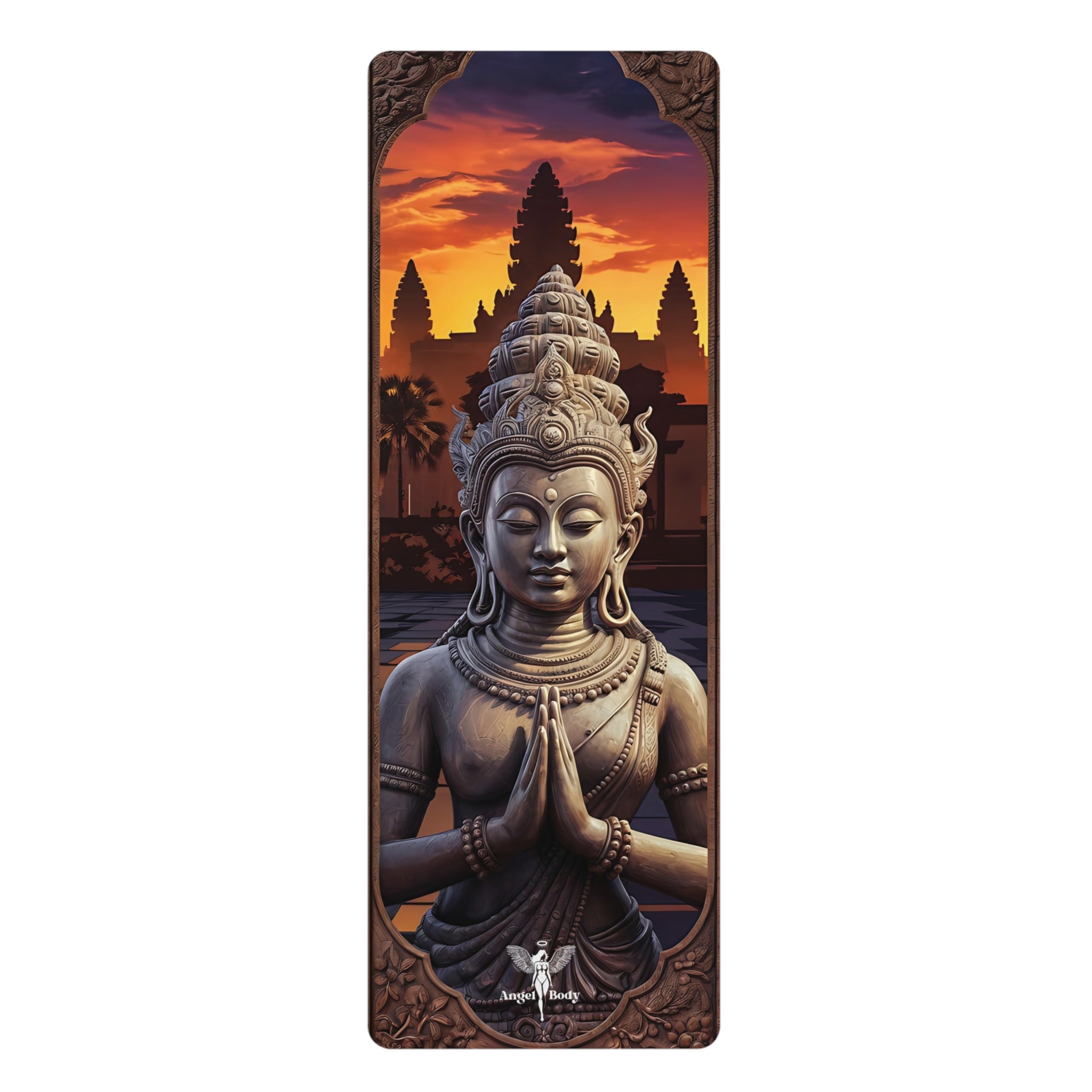 Yoga Mat - Hindu Zen Meditation-Inspired Serenity Design - Angel Body