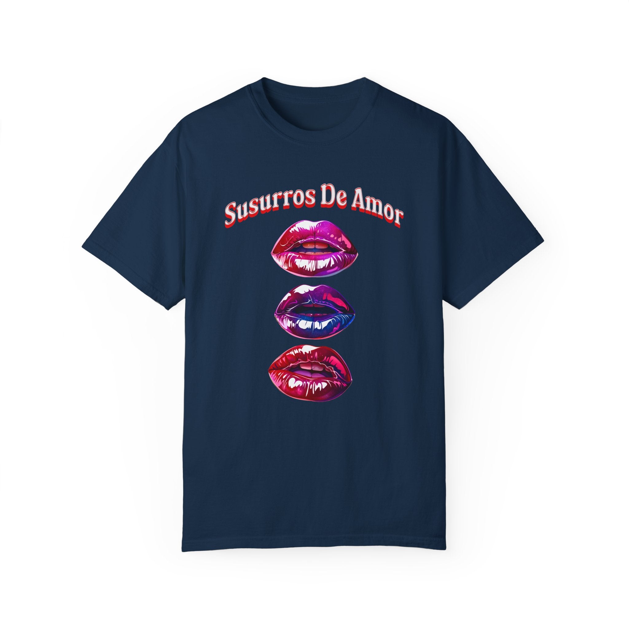 Woman's Susurros De Amor Garment-Dyed T-Shirt for Love Enthusiasts - Angel Body