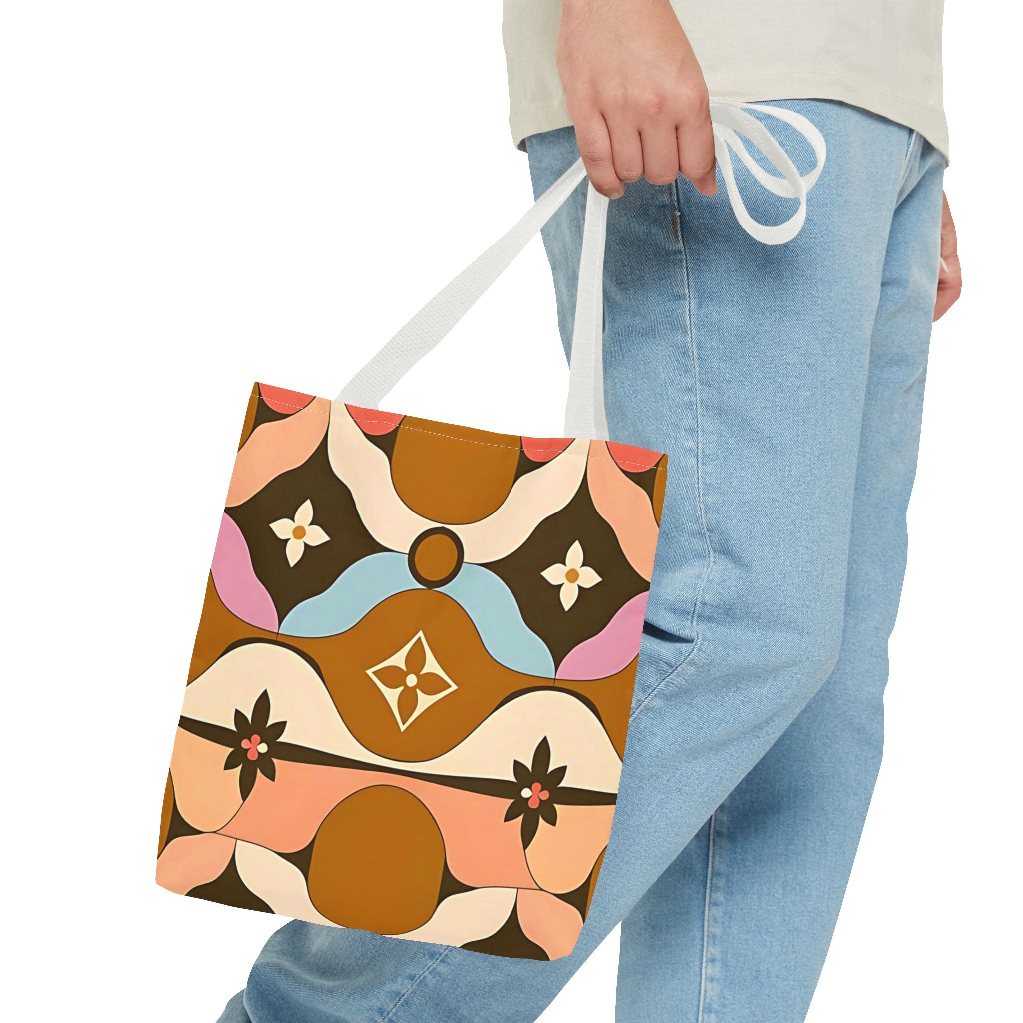 Boho Chic Tote Bag - Colorful Floral Design for Everyday Use - Angel Body