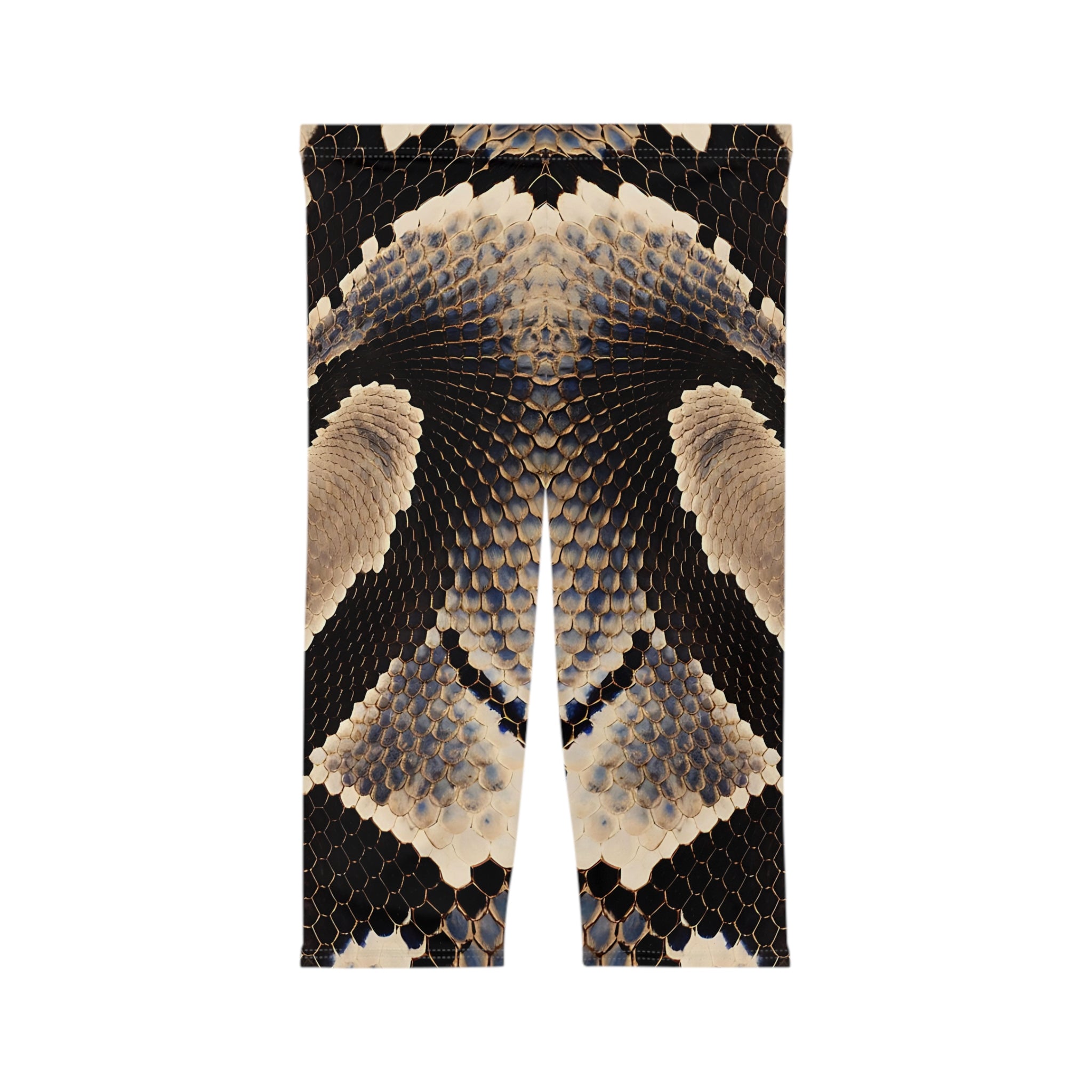 Wild Python Print Women’s Capri Leggings | Stylish and Comfortable Activewear - Angel Body