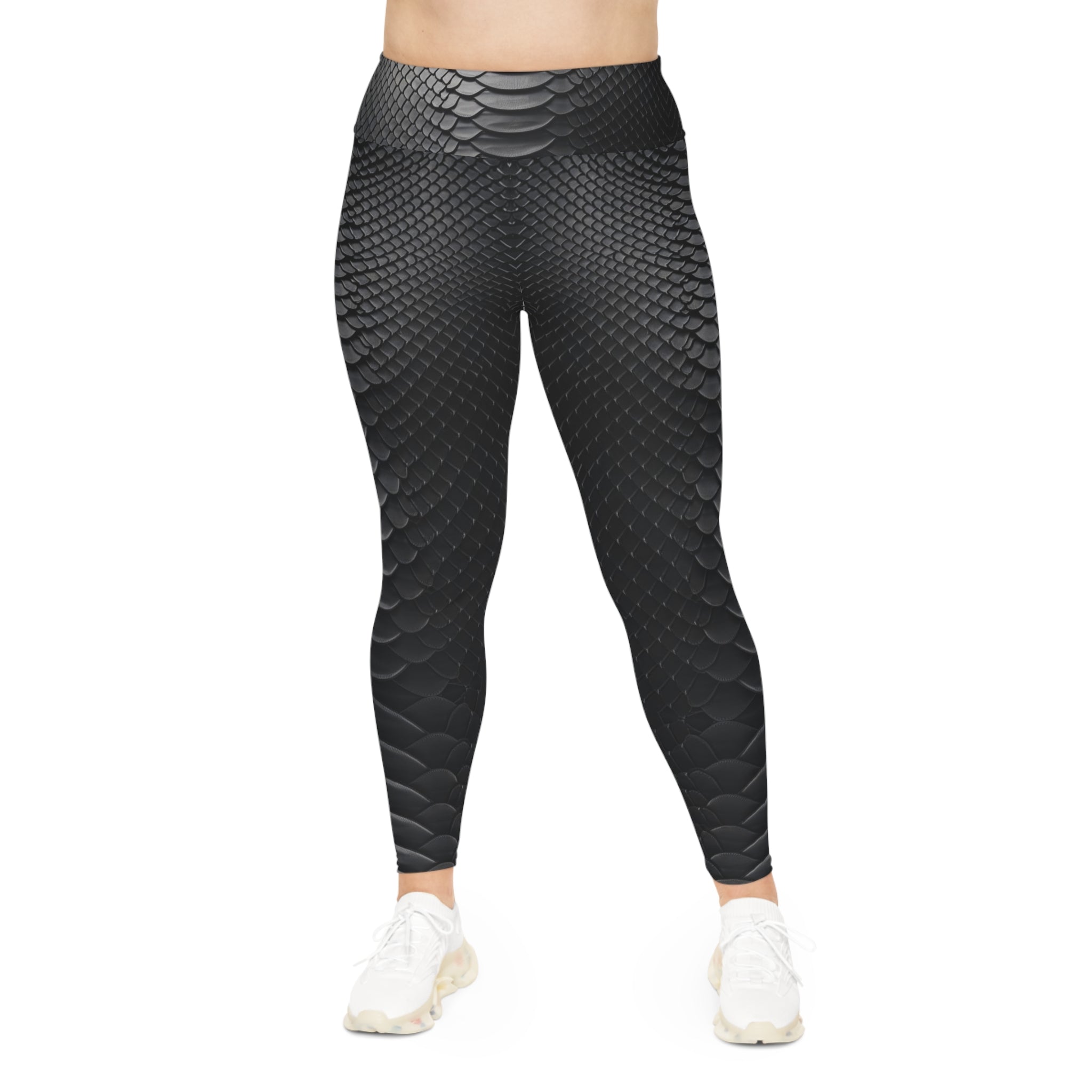Plus Size Snake Skin Leggings for Comfort and Style - Angel Body