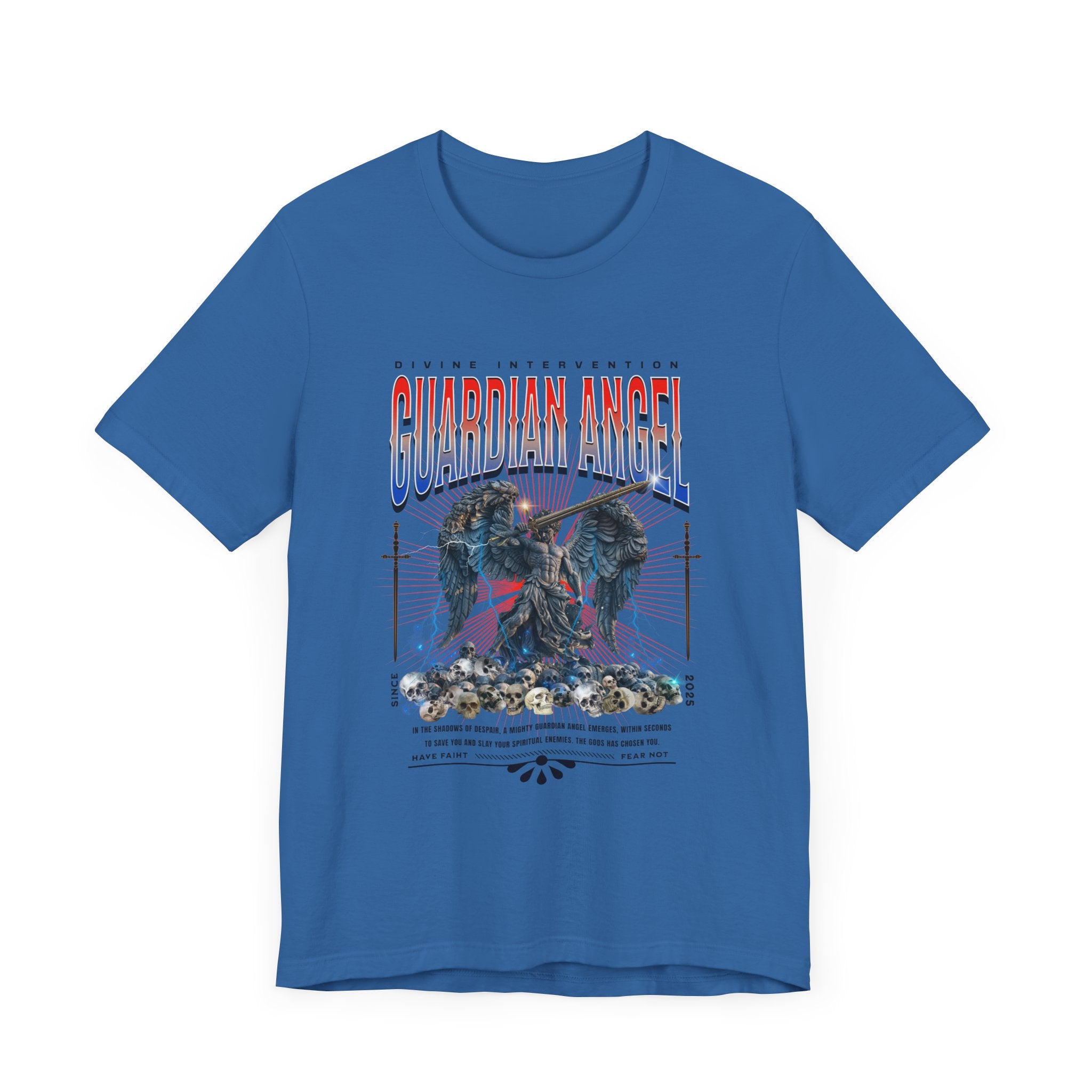 Unisex Jersey Short Sleeve Tee: Male Guardian Angel Spiritual Warrior - Angel Body