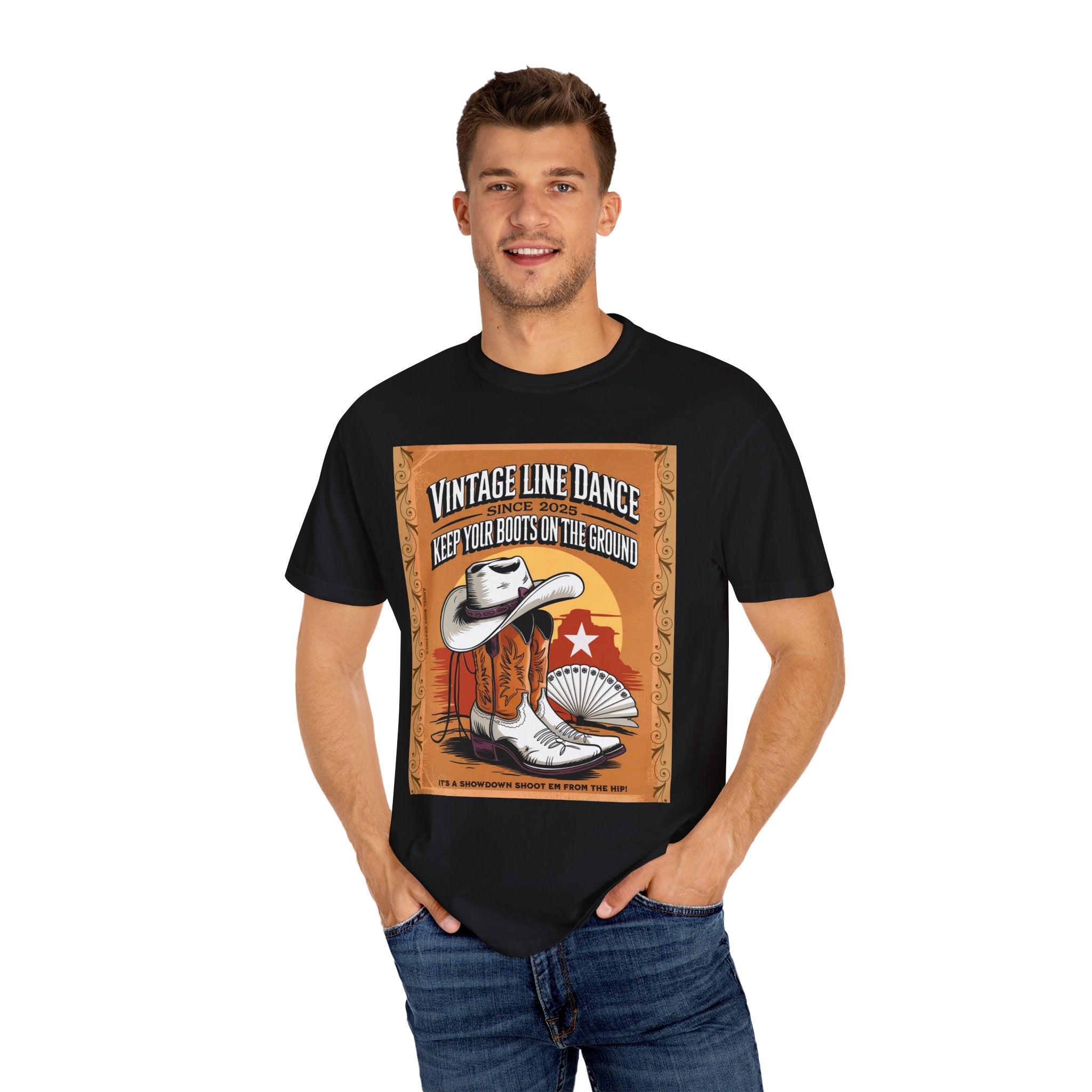 Vintage Line Dance T-Shirt - Keep Your Boots on the Ground