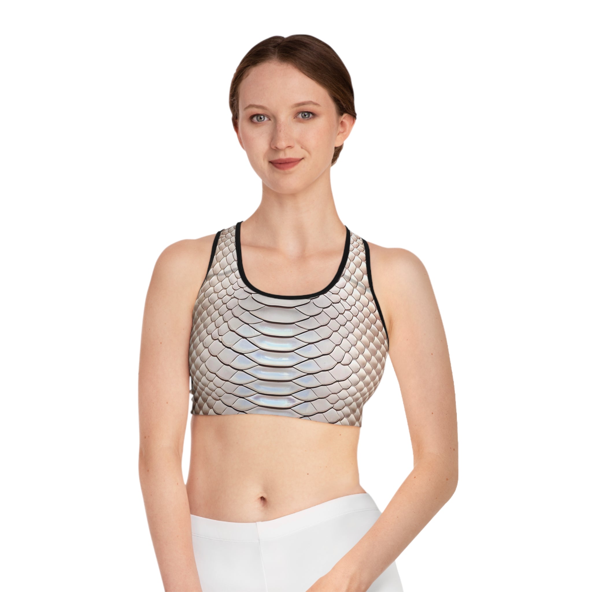 Sleek Snake Skin Sports Bra - Stylish Activewear for Gym & Yoga - Angel Body