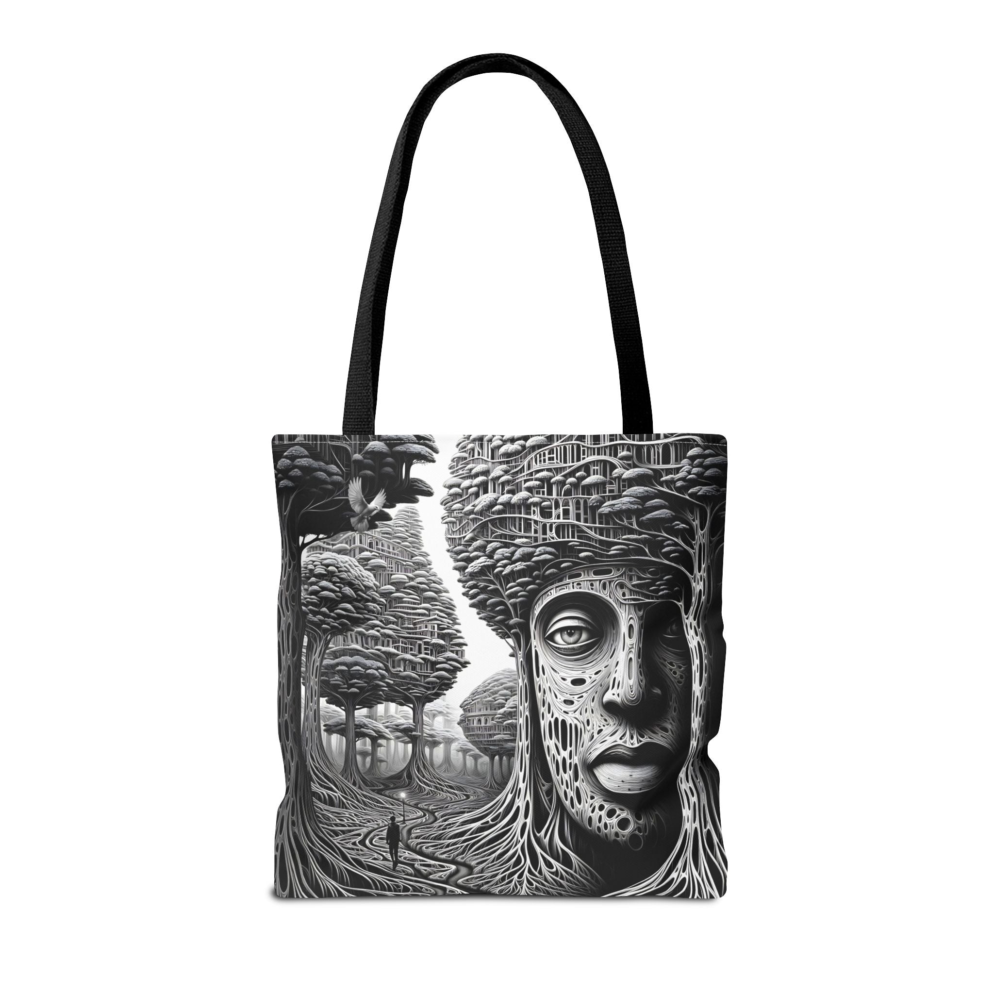 Elegant Crane Tote Bag - Artistic Nature Design for Daily Use and Celebrations - Angel Body