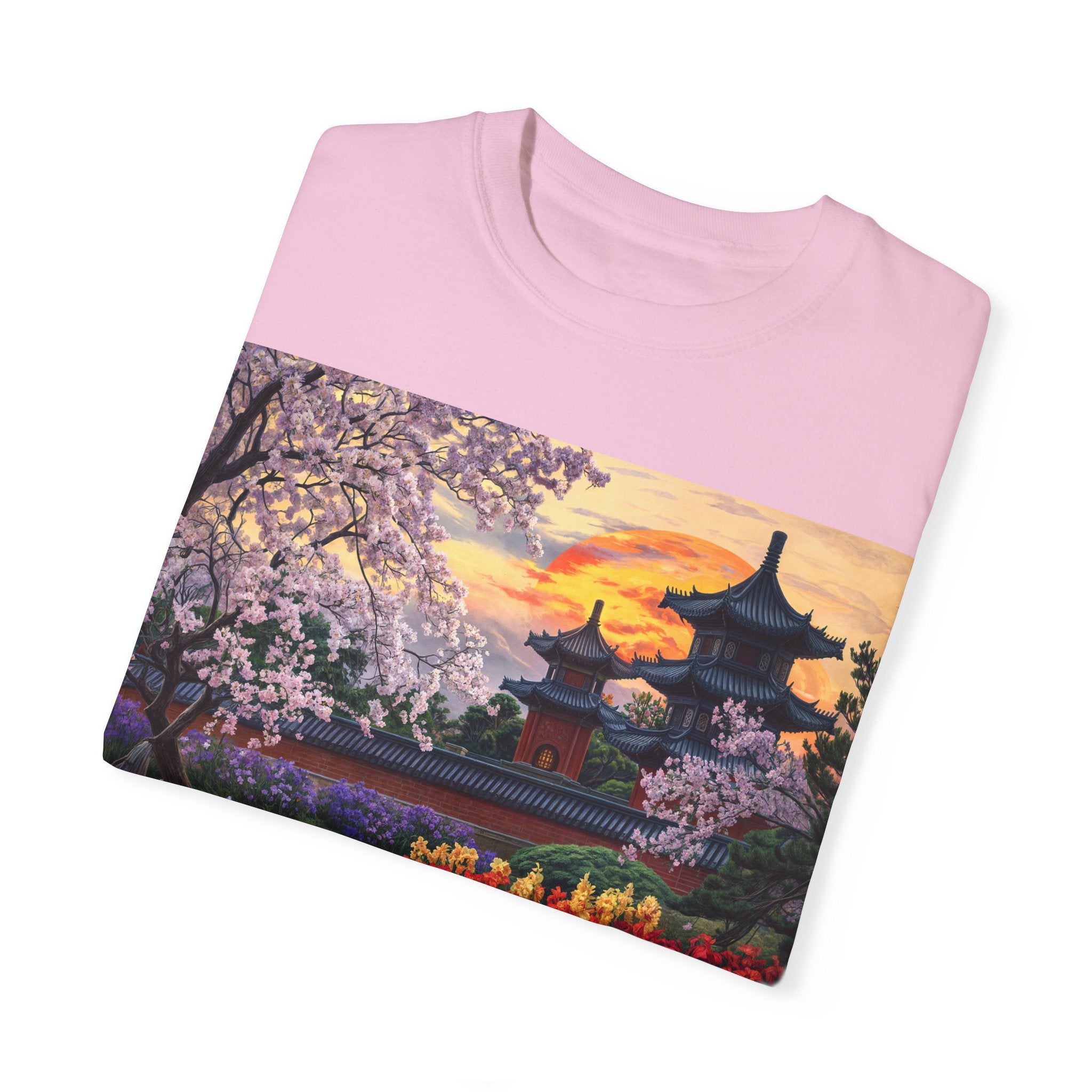 Japanese Garden Landscape T-Shirt - Nature Lovers & Spring Celebrations - Angel Body