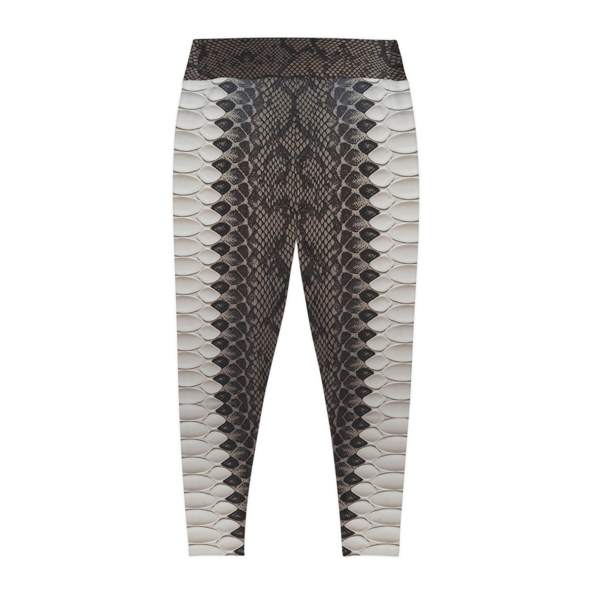 Stylish Plus Size Snake Print Leggings - Trendy and Comfortable Yoga Pants - Angel Body