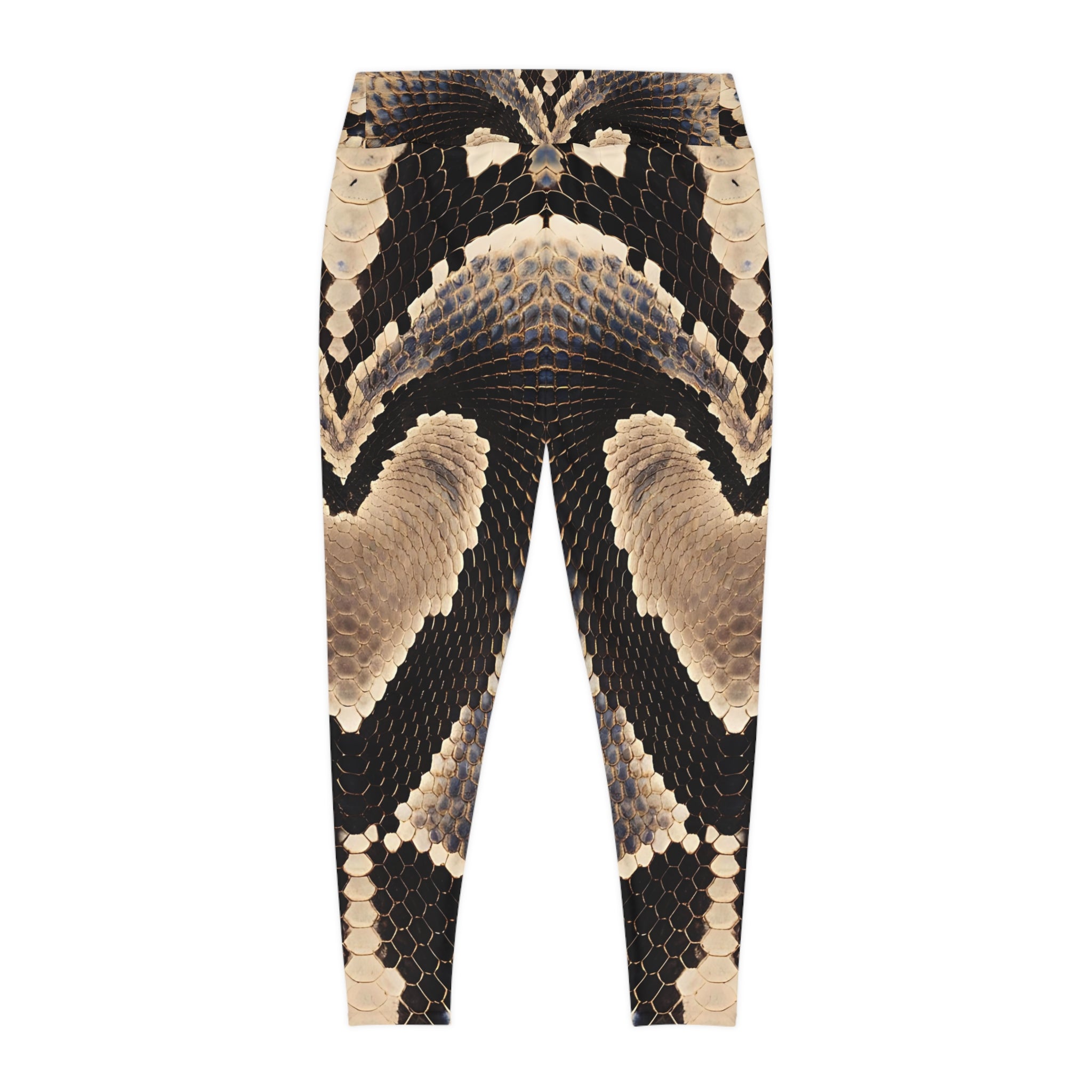 Stylish Plus Size Snake Print Leggings for Effortless Chic - Angel Body