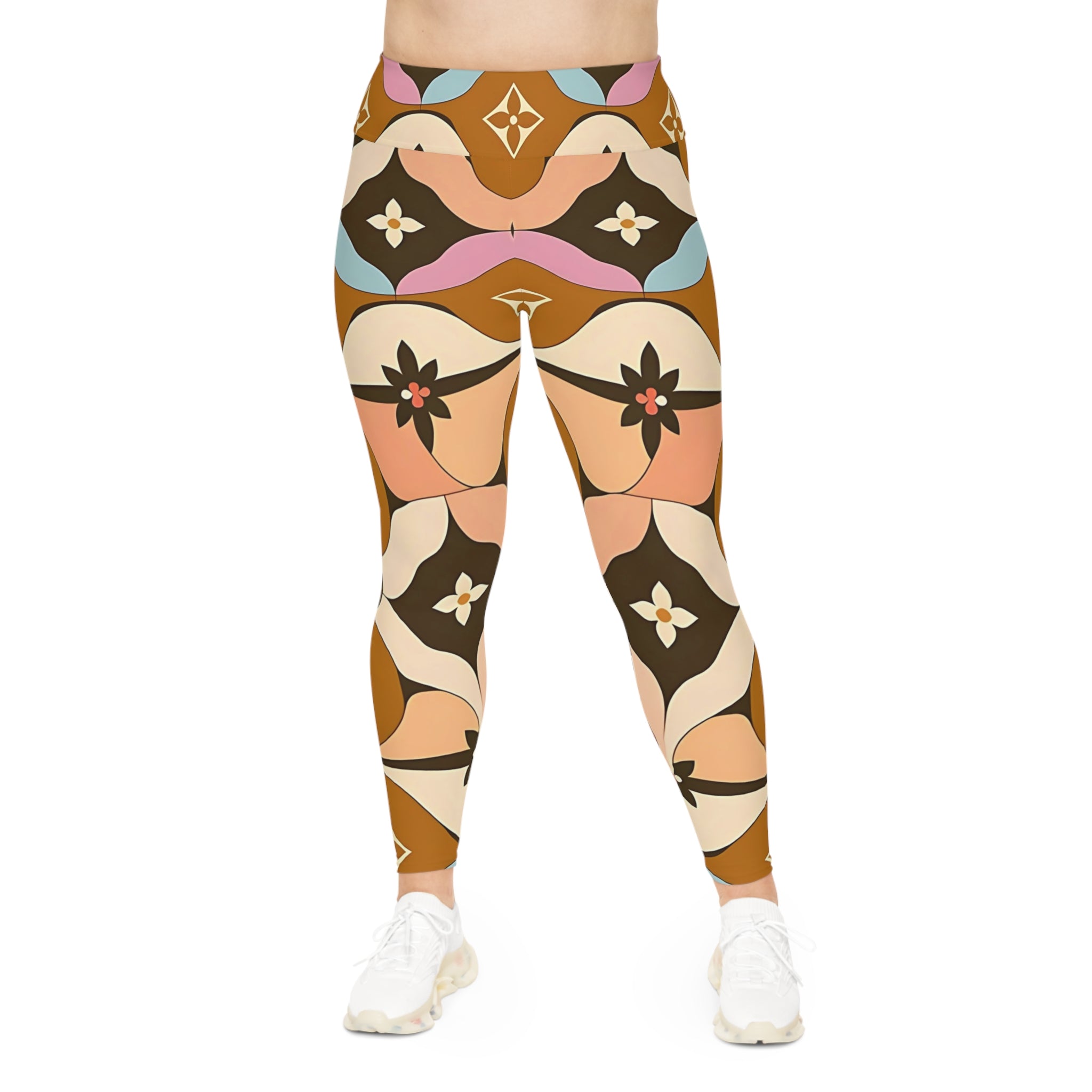 Bohemian Plus Size Leggings - Stylish Floral Print for Comfort & Confidence - Angel Body
