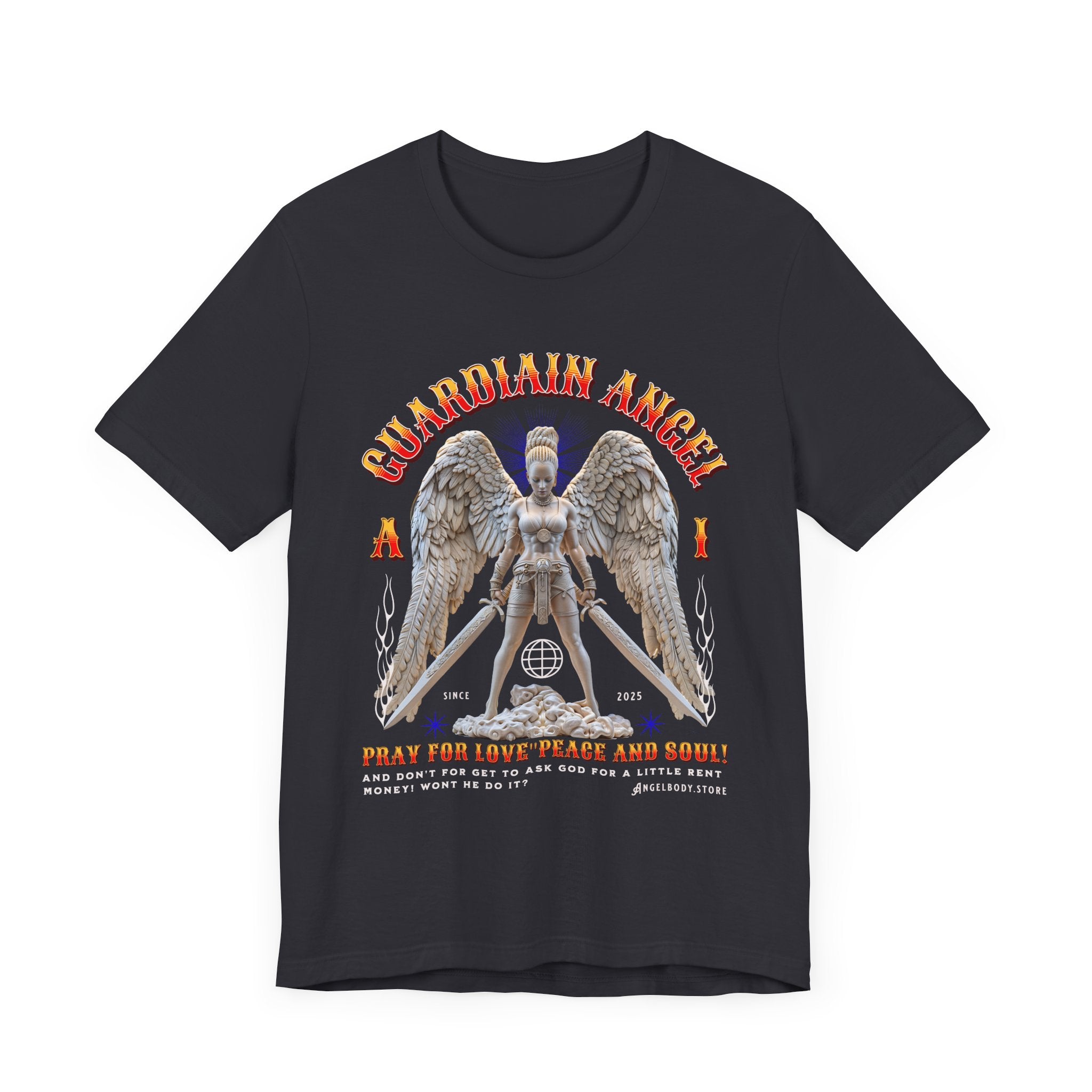 Unisex Jersey Short Sleeve Tee: Guardian Angel Spiritual Warrior - Angel Body