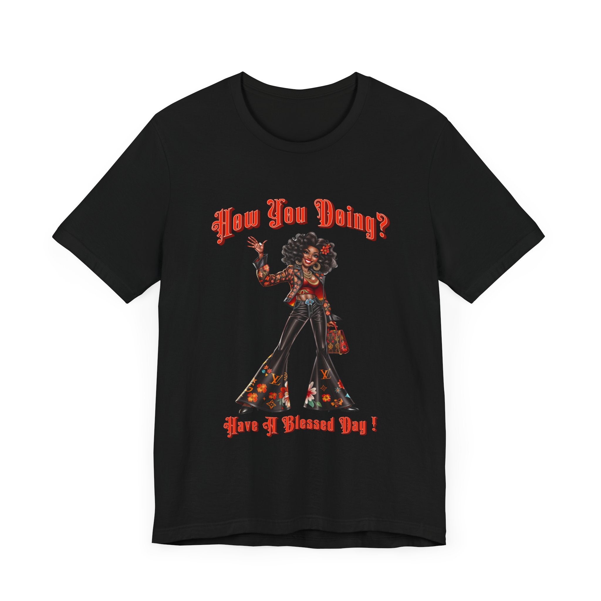 Happy Lady Waving Tee - Angel Body