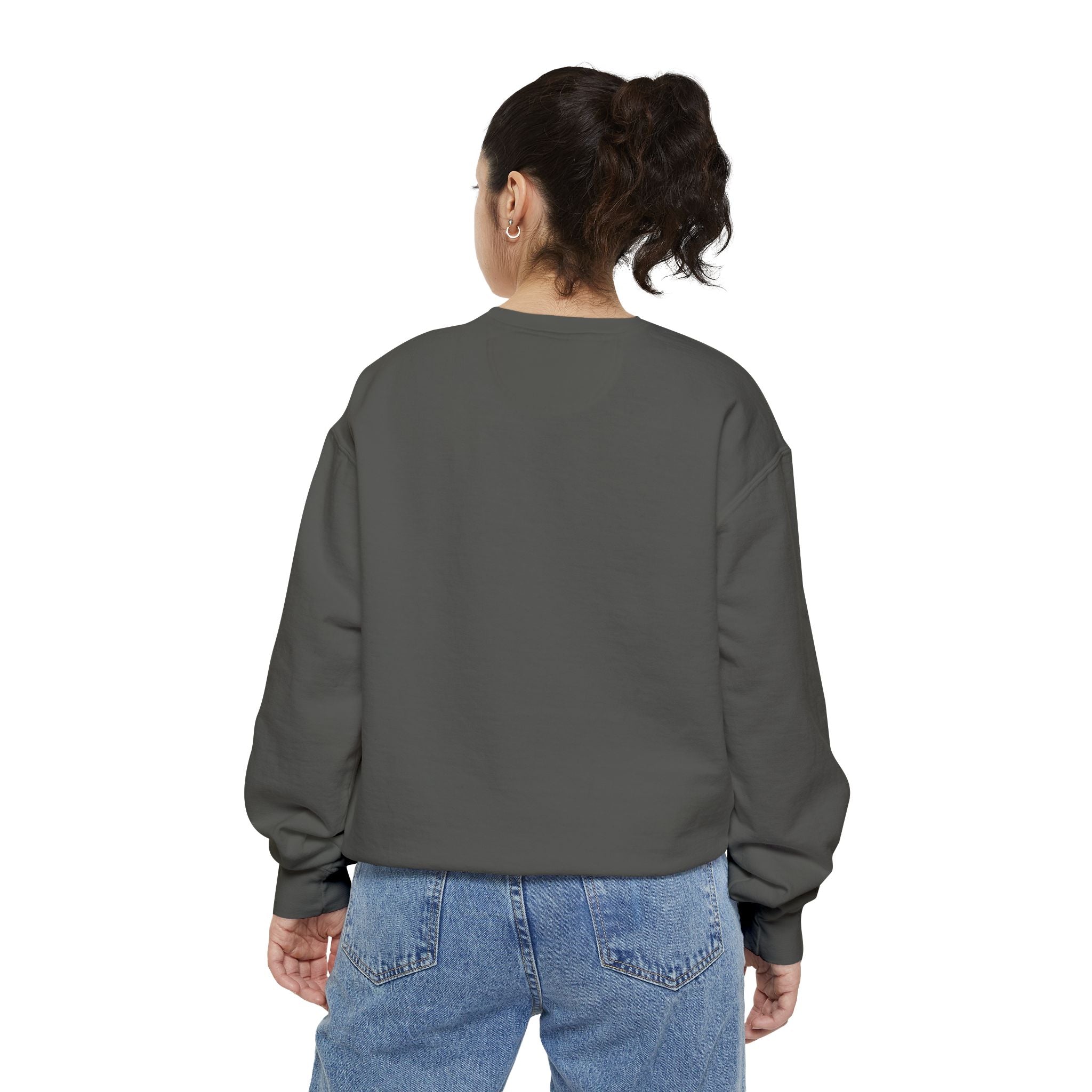 Unisex Garment - Dyed Sweatshirt: Wildlife Red Fox - with the words Foxy Lady - Angel Body