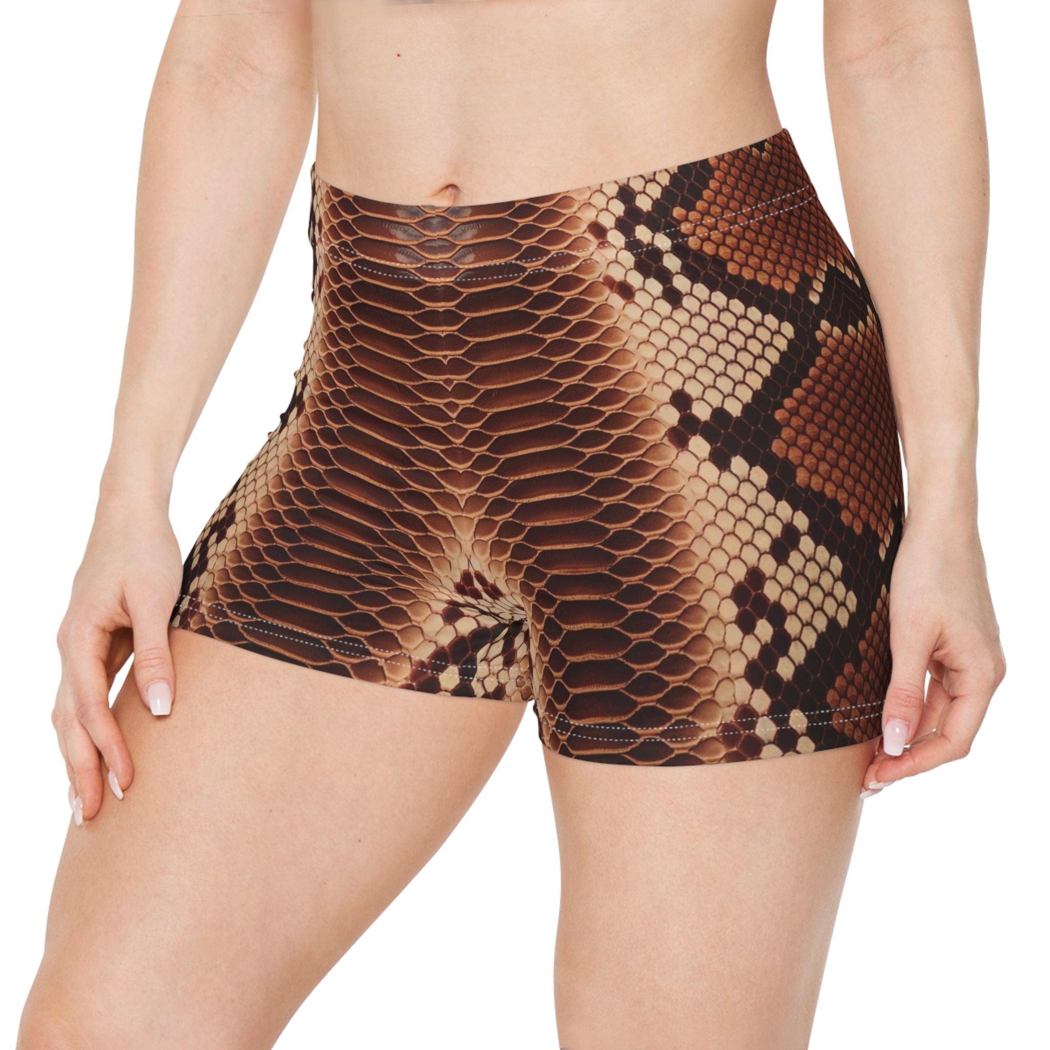 Python Print Women's Shorts - Trendy & Stylish Summer Wear - Angel Body