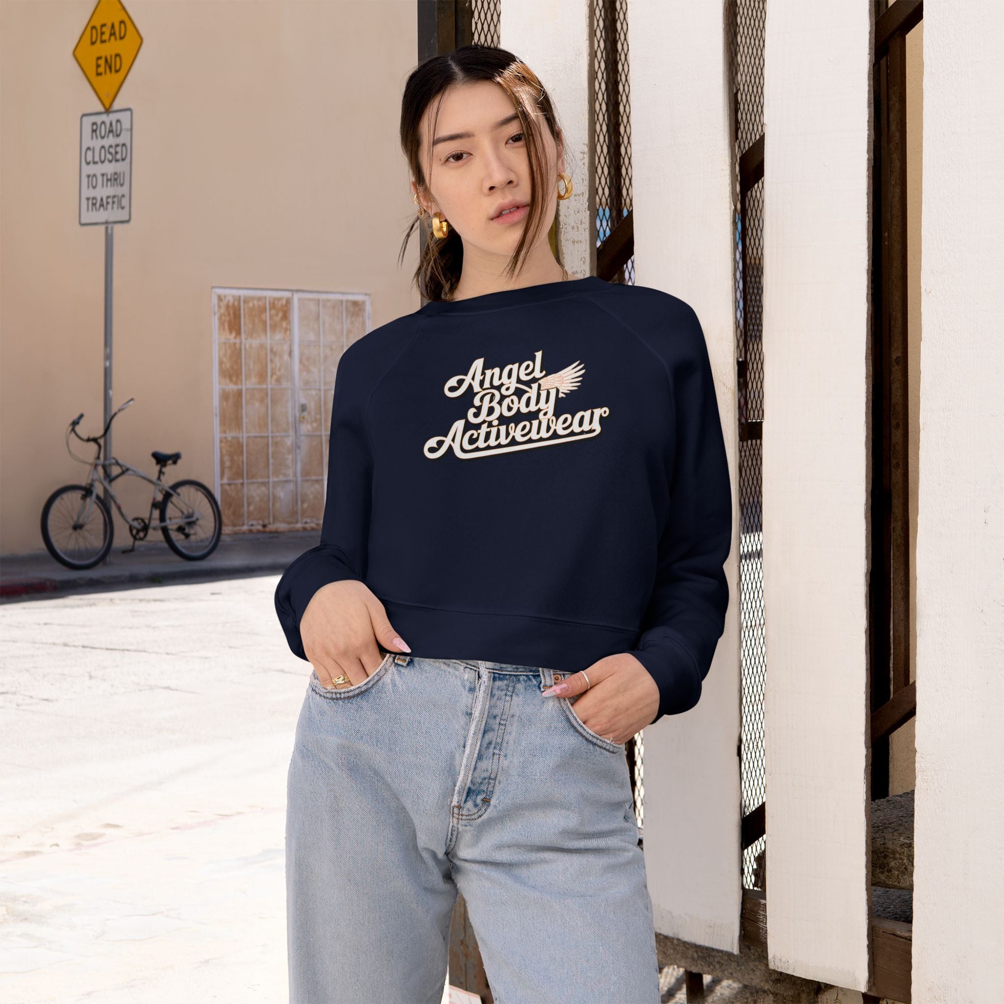Angel Body Activewear Women's Cropped Fleece Pullover - Stylish & Cozy Sweatshirt for Athleisure - Angel Body