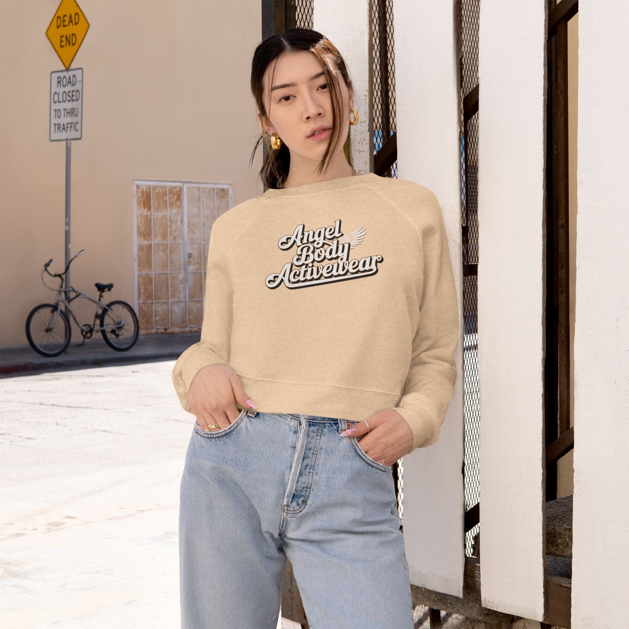 Angel Body Activewear Women's Cropped Fleece Pullover - Stylish & Cozy Sweatshirt for Athleisure - Angel Body