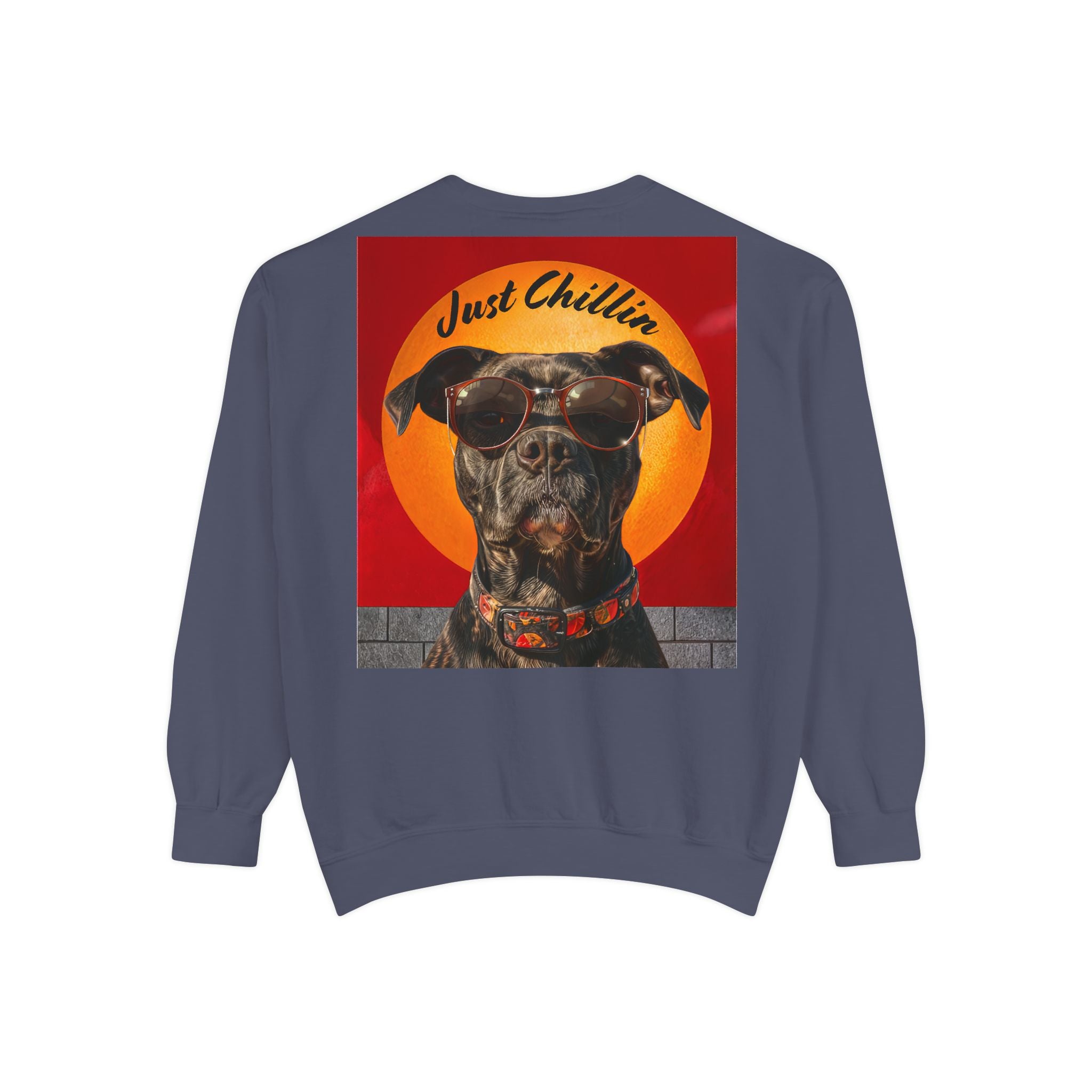 Pit Bull Terrier Dog Sunglasses Sweatshirt - Unisex Garment-Dyed - Angel Body