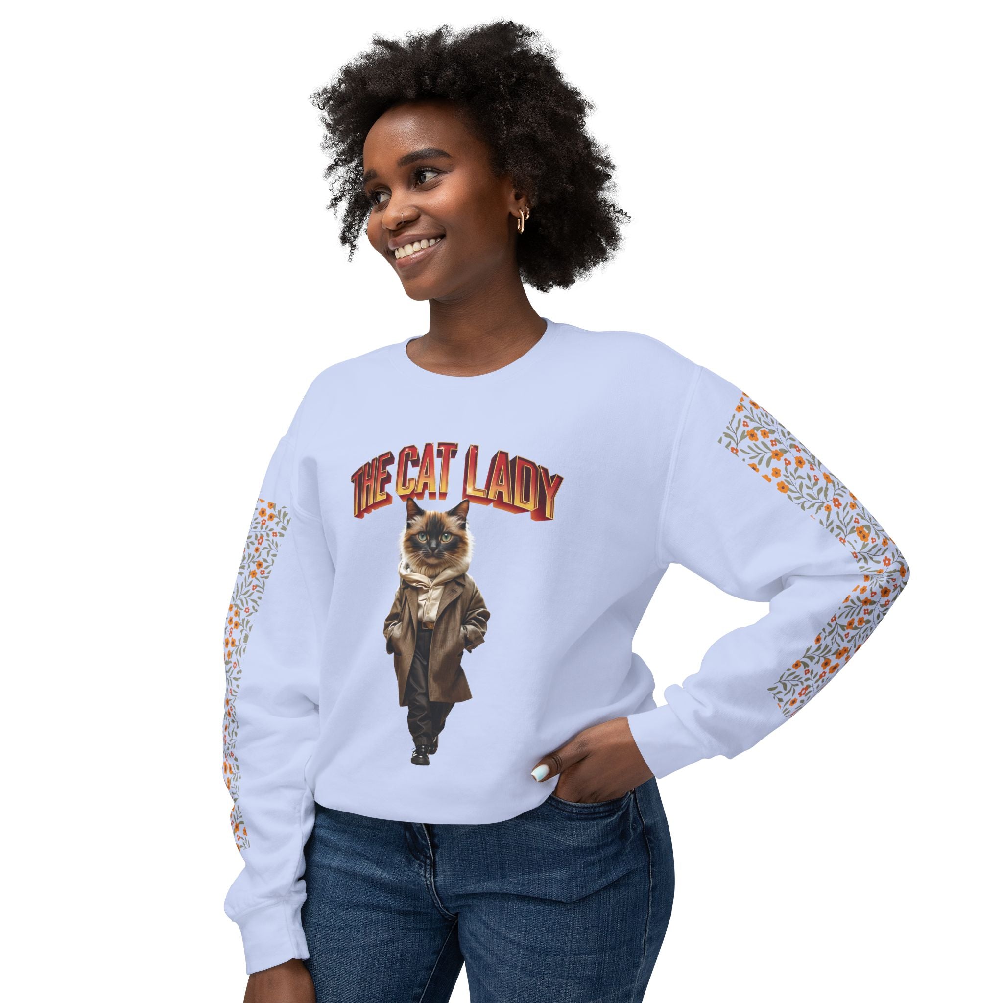Unisex Lightweight Crewneck Sweatshirt - Angel Body