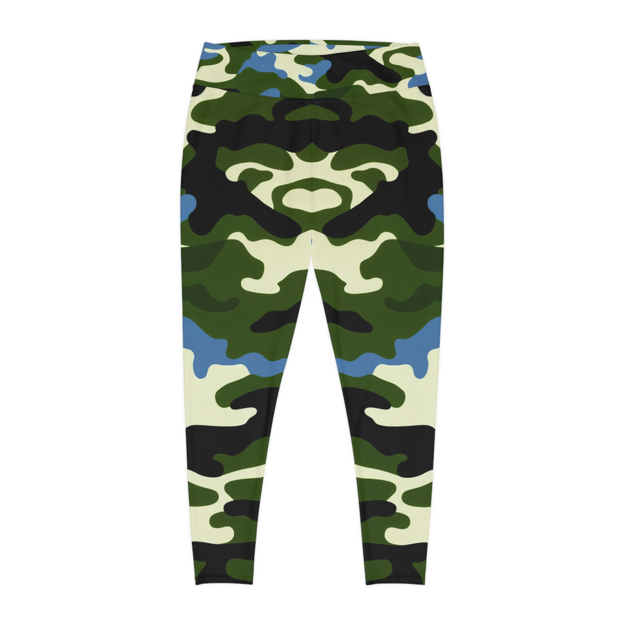 Comfortable Plus Size Camo Leggings for Active Lifestyle - Angel Body
