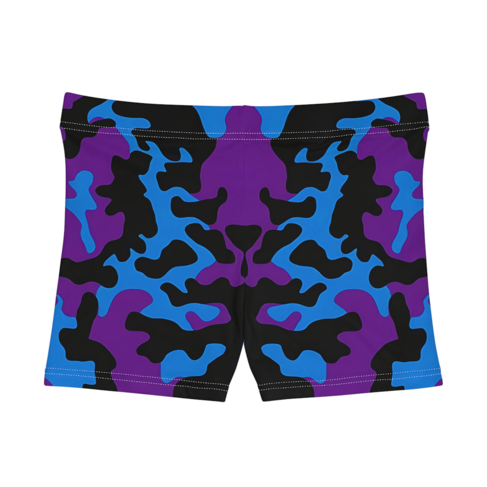 Vibrant Camo Women's Shorts - Stylish Activewear for Summer Adventures - Angel Body