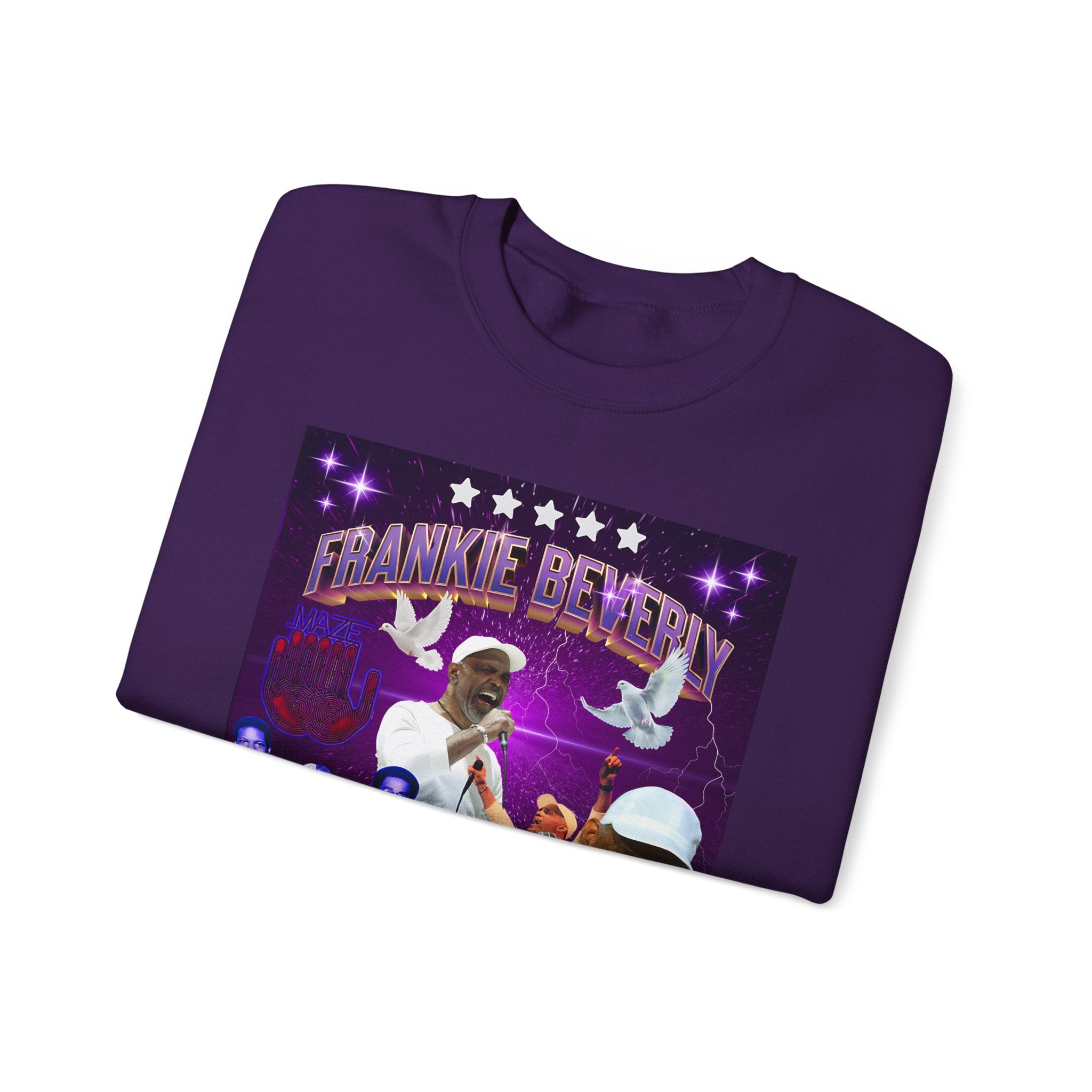 Limited Edition Frankie Beverly collage Crewneck Sweatshirt - Retro style Music Tribute to a Legendary soul singer - Angel Body