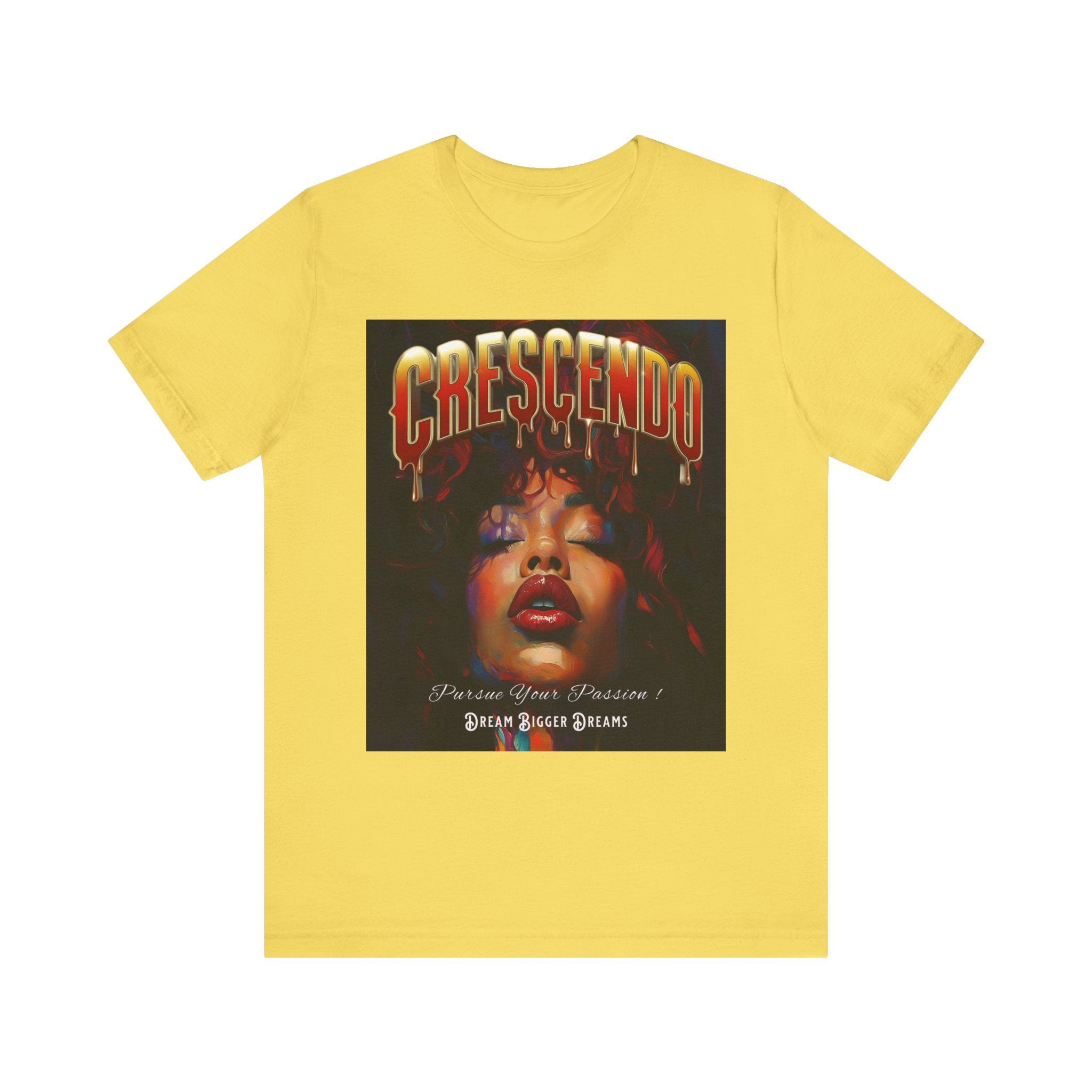 Crescendo Unisex Tee Word play message That means take your life to the highest hight's - Angel Body