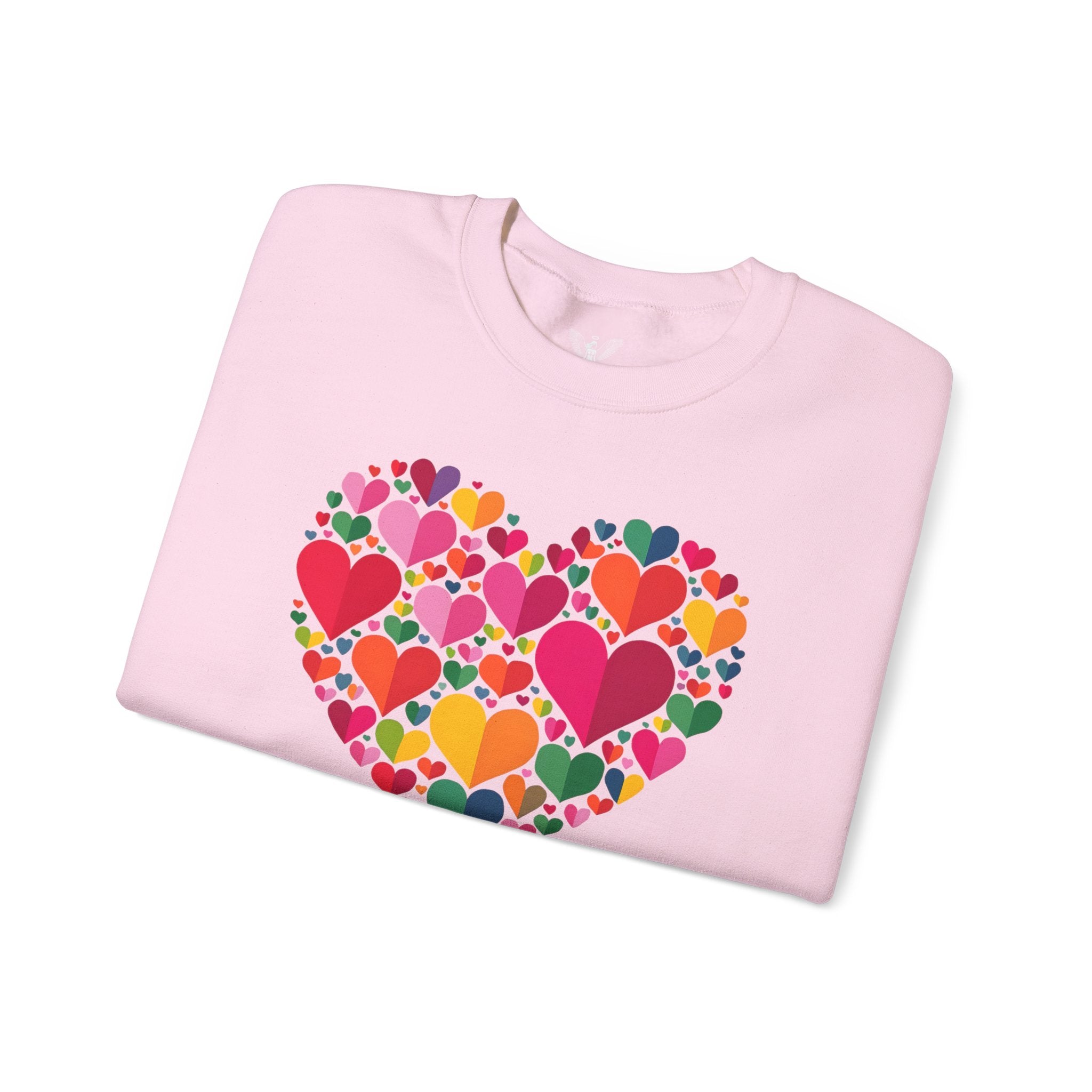 Have a Heart Unisex Sweatshirt - Colorful Valentine’s Day Crewneck for Comfort and Love - Angel Body