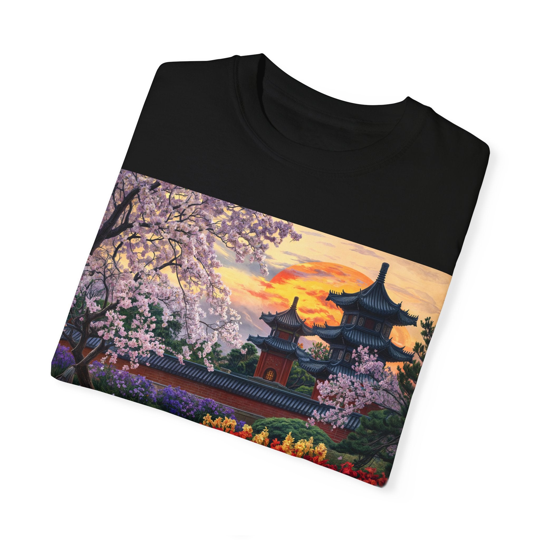 Japanese Garden Landscape T-Shirt - Nature Lovers & Spring Celebrations - Angel Body