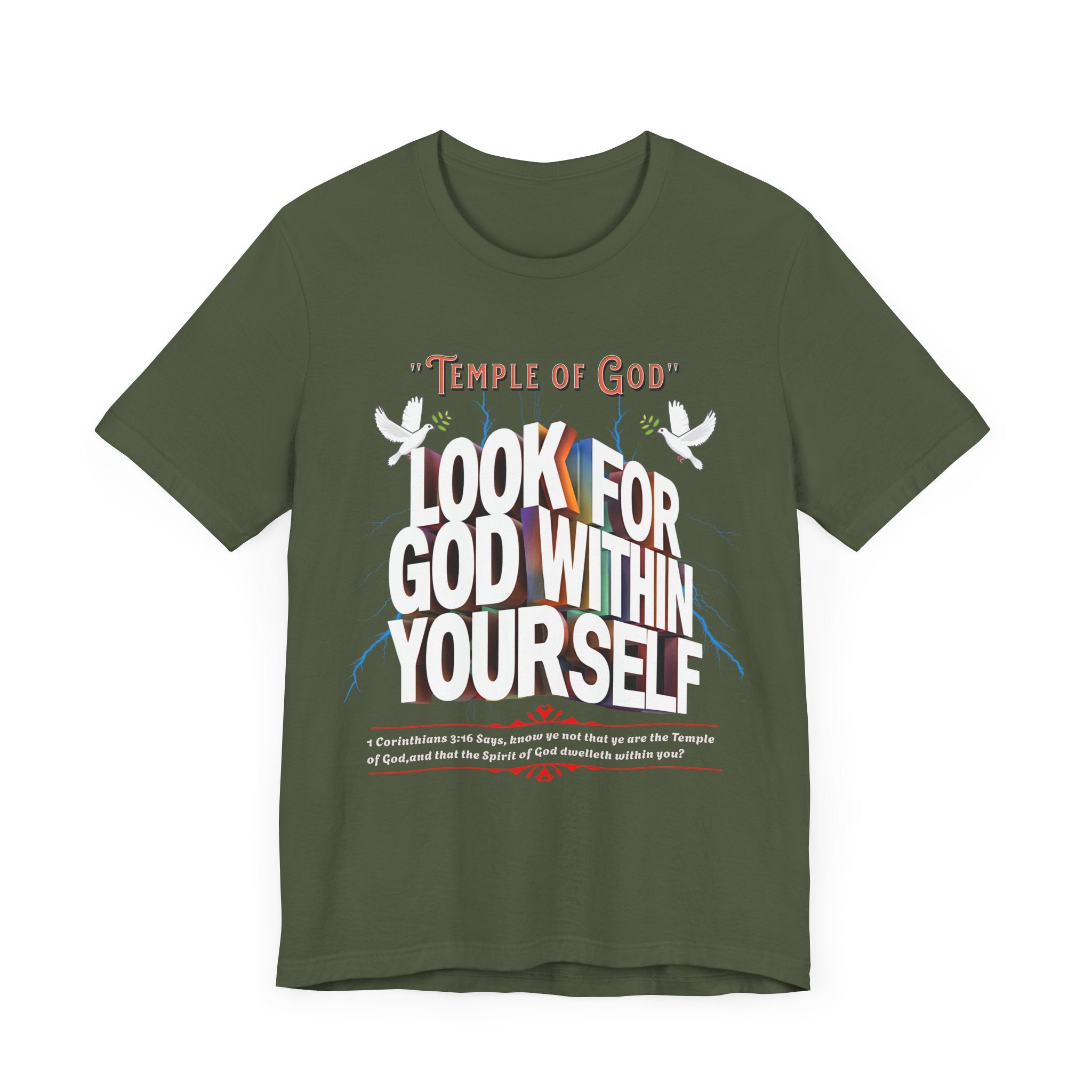 Unisex Jersey Short Sleeve Tee: Temple of God - Angel Body