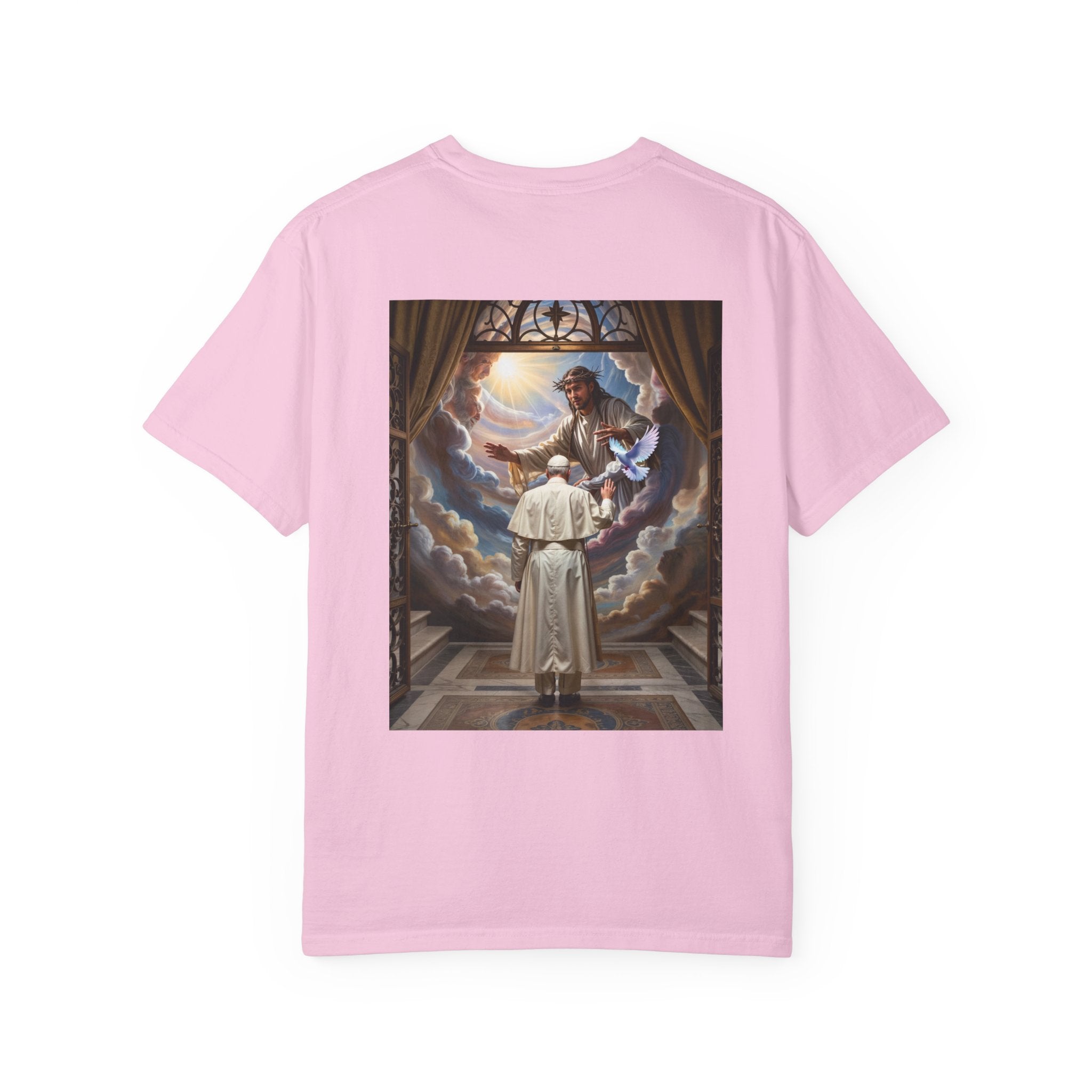 Artistic Unisex Garment-Dyed T-shirt - Divine Inspiration Design - Angel Body