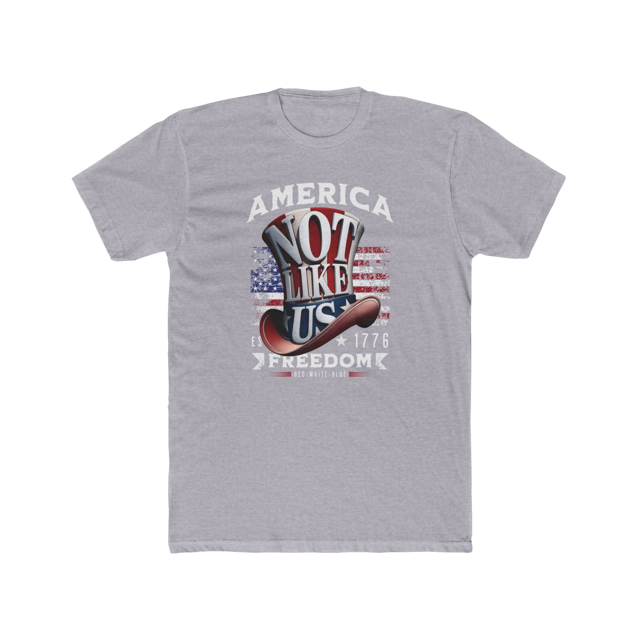 Patriotic Freedom Tee: 'America Not Like Us' Crew Shirt - Angel Body
