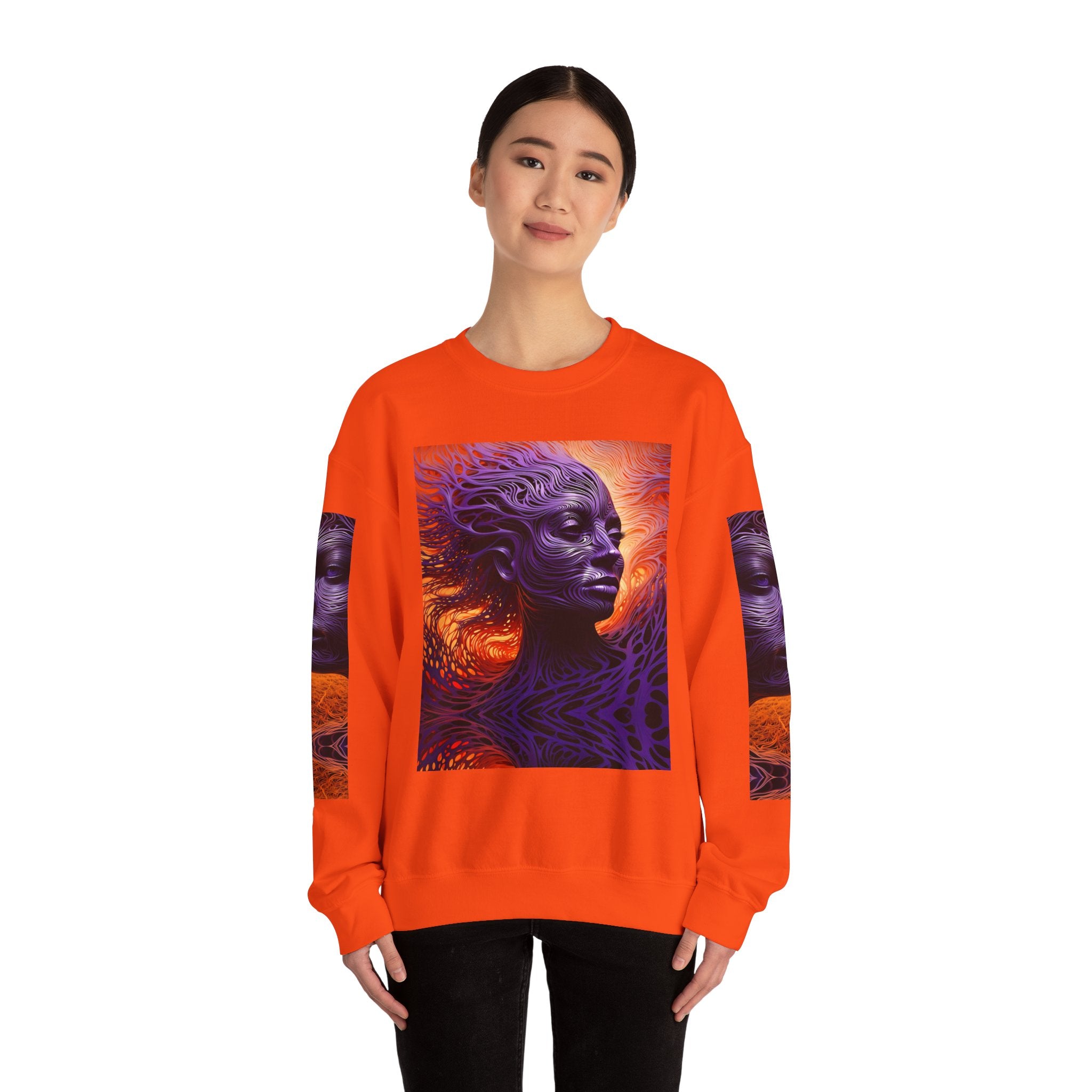 Purple Wind Mystical Abstract Unisex Sweatshirt - Angel Body