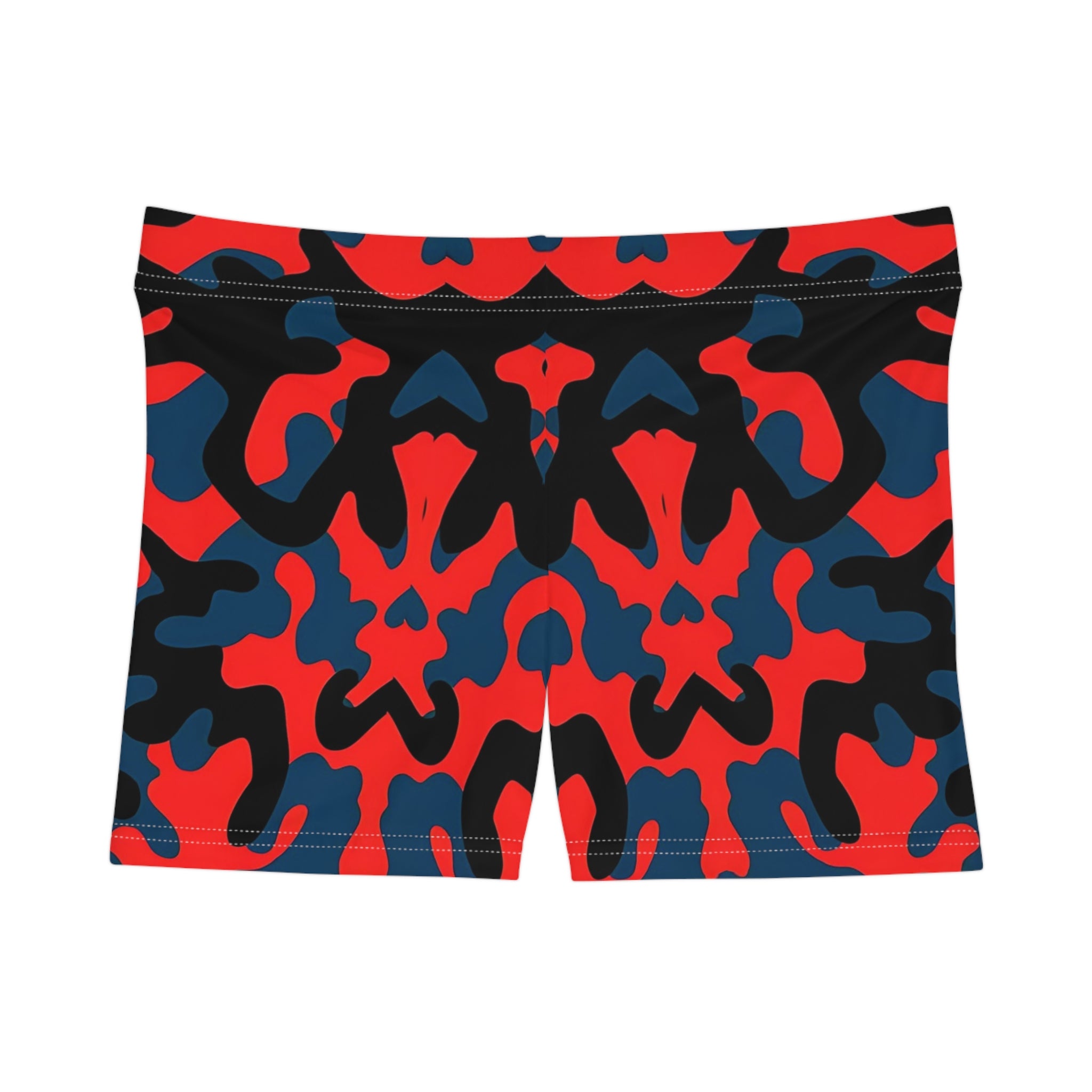 Bold Camo Women's Shorty Shorts - Activewear with 'Angel Body' Design - Angel Body
