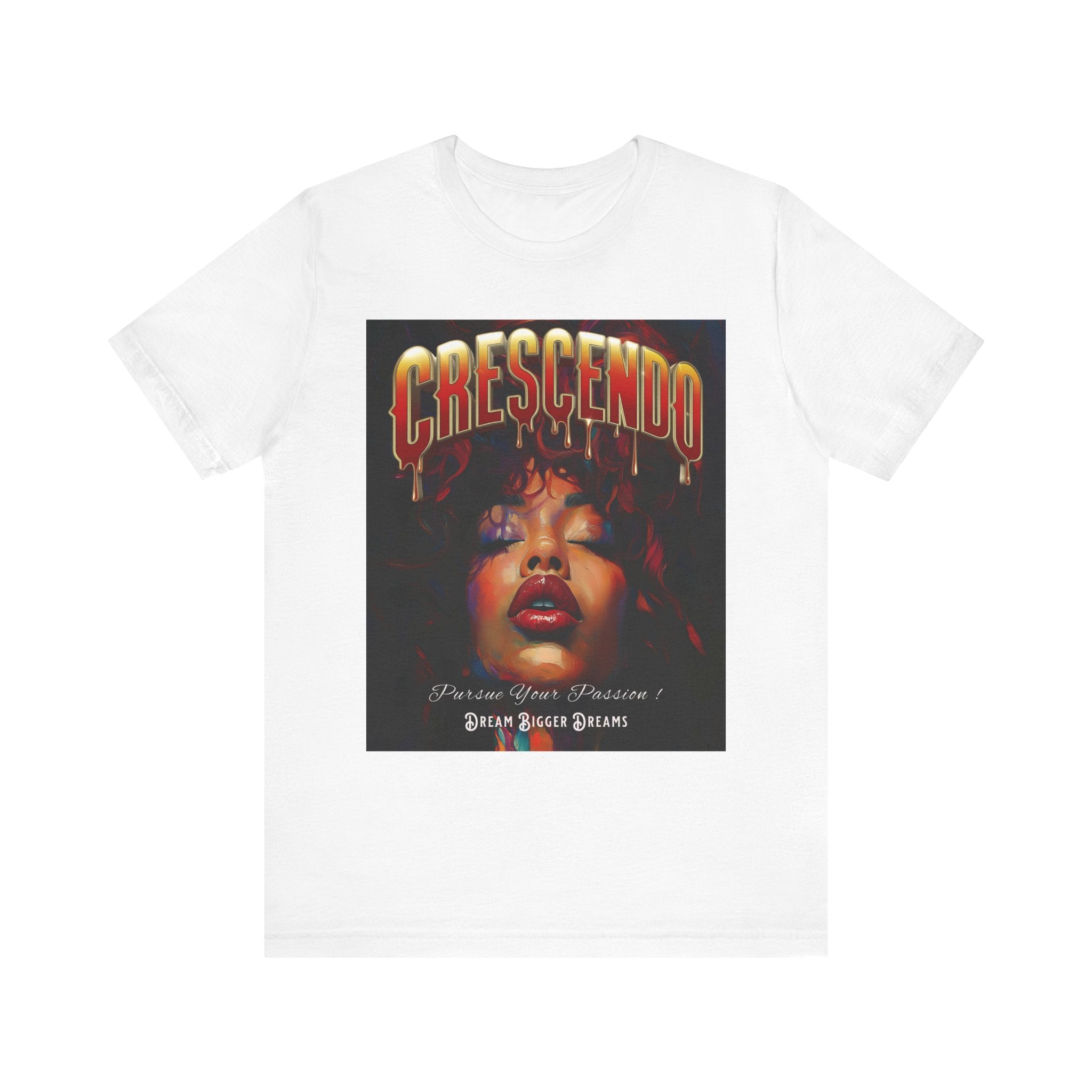 Crescendo Unisex Tee Word play message That means take your life to the highest hight's - Angel Body