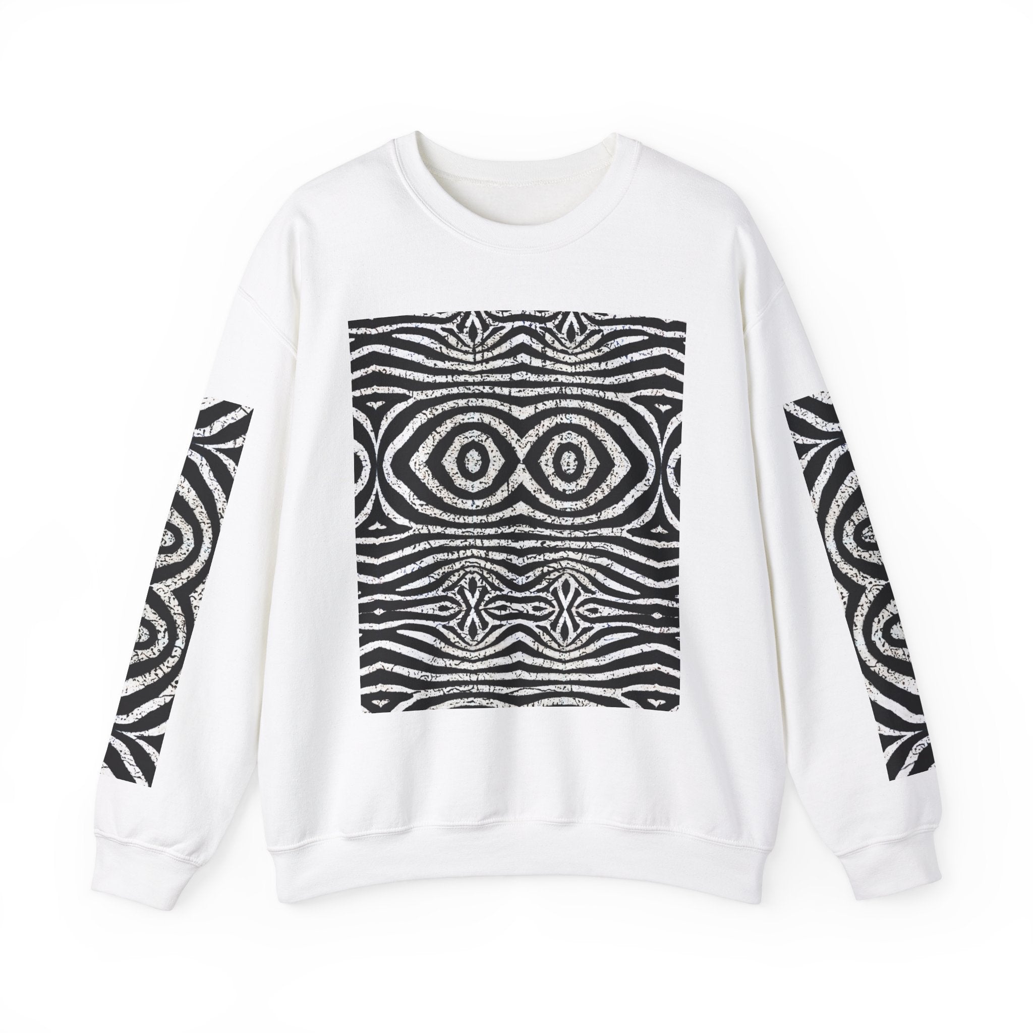 Abstract Tribal Pattern Unisex Heavy Blend Crewneck Sweatshirt - Angel Body