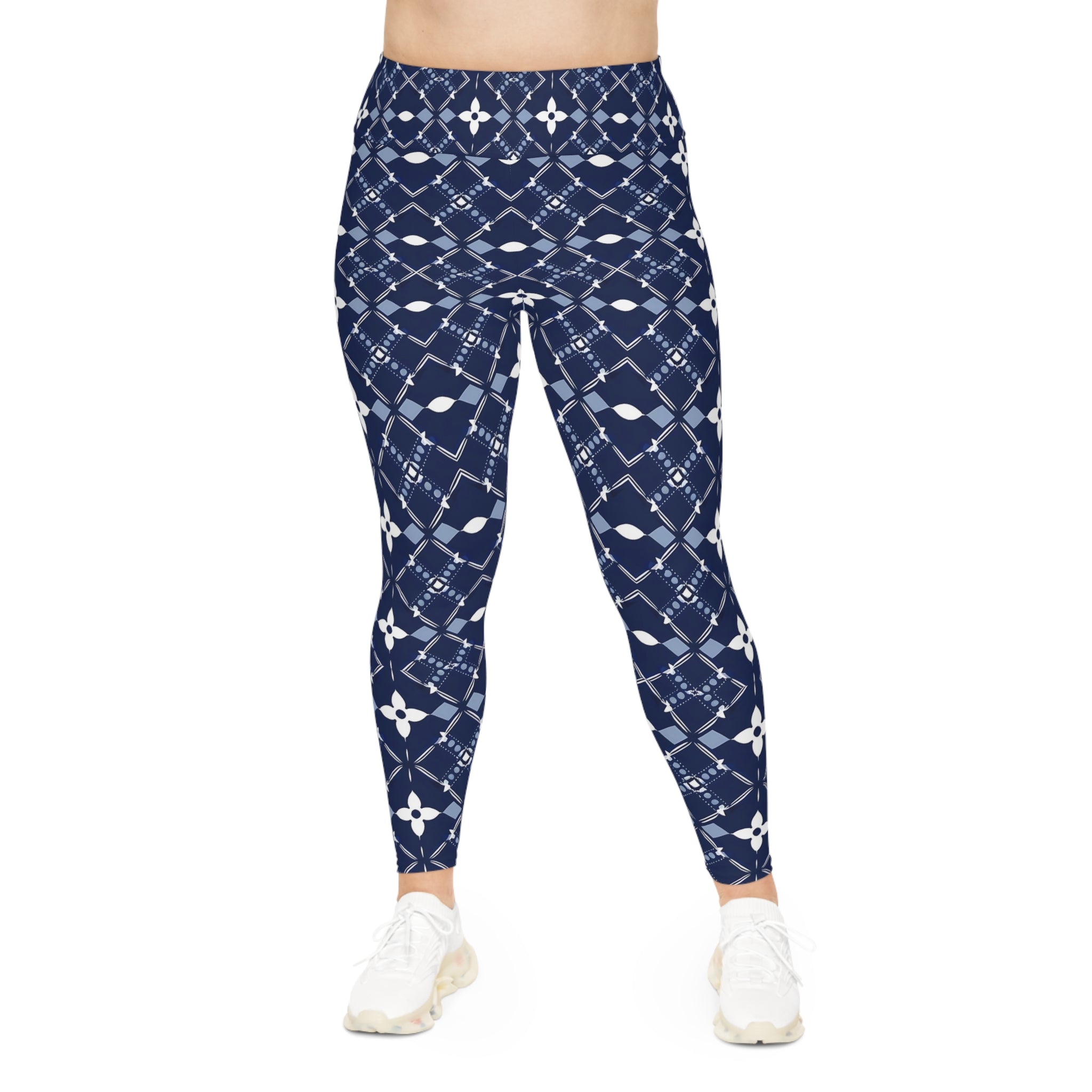 Floral Pattern Plus Size Leggings for Everyday Comfort - Angel Body