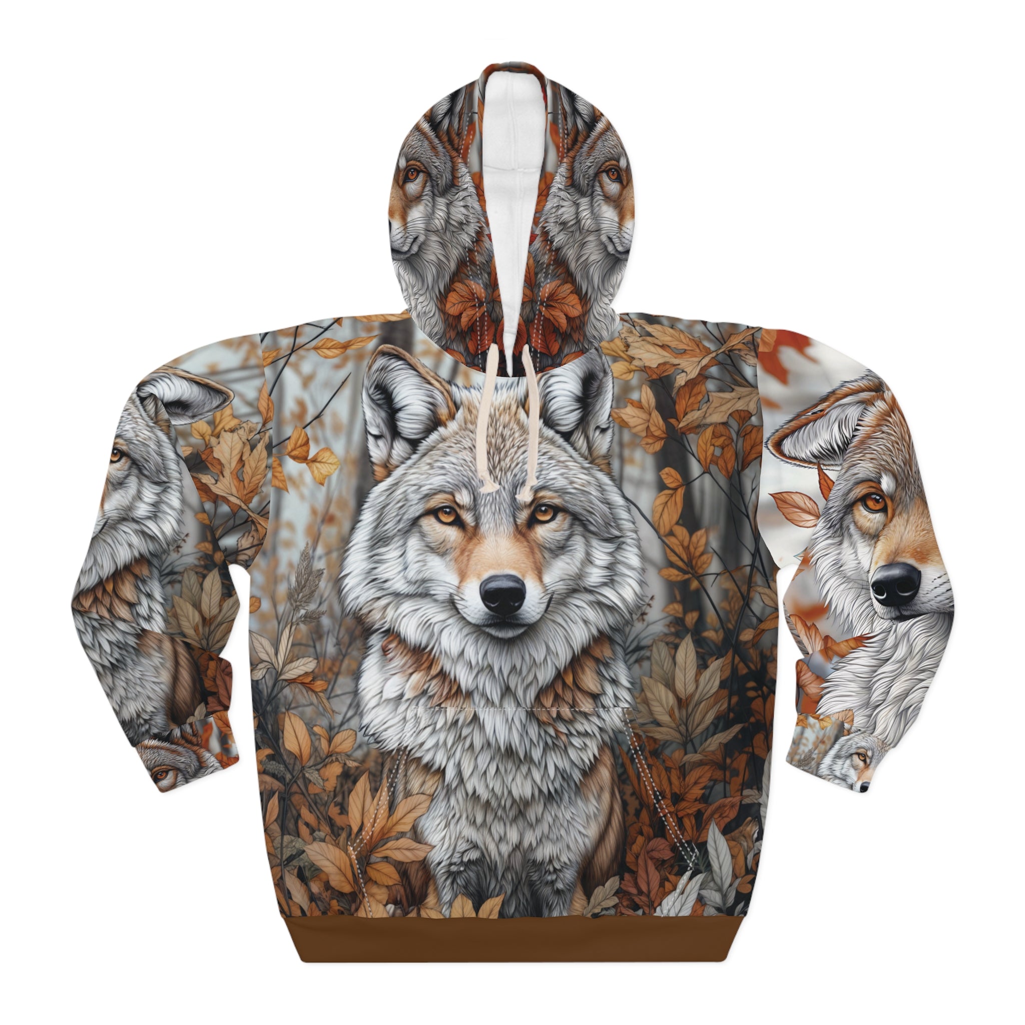 Majestic Northwestern Grey Timber Wolf Unisex Pullover Hoodie - Nature-Inspired Design for Outdoor Lovers - Angel Body