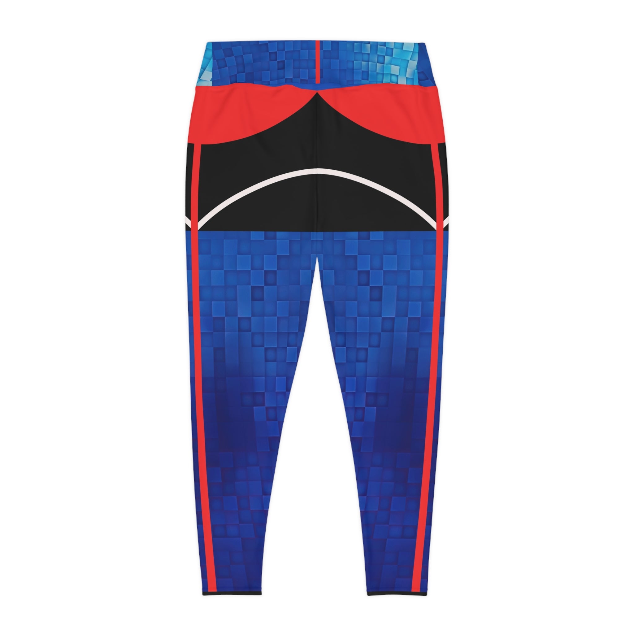 Vibrant Plus Size Leggings with Colorful Geometric Design - Angel Body