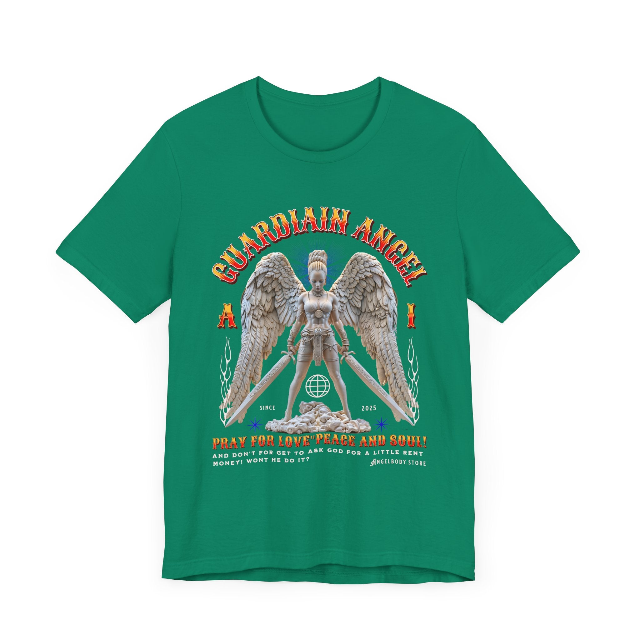 Unisex Jersey Short Sleeve Tee: Guardian Angel Spiritual Warrior - Angel Body