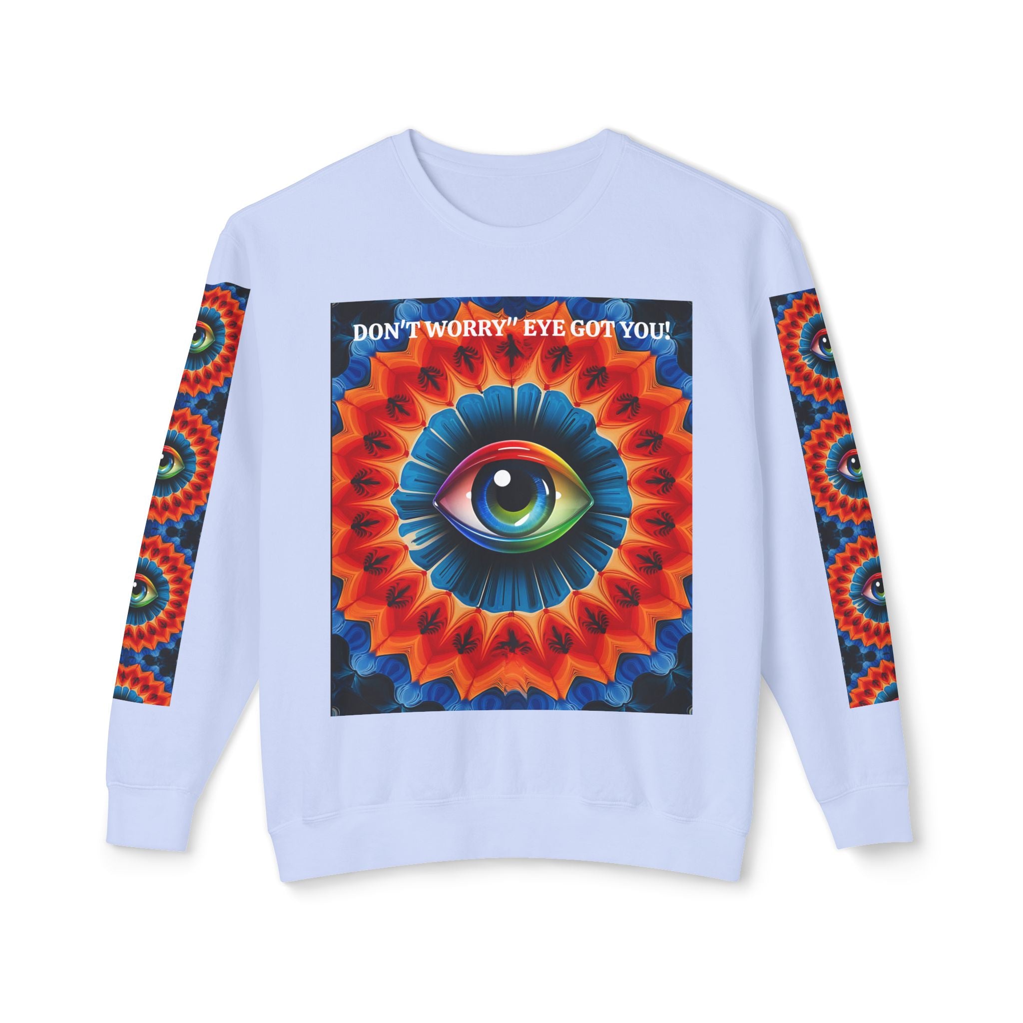Crewneck Sweatshirt - Creative Eye Mandala Design - Angel Body