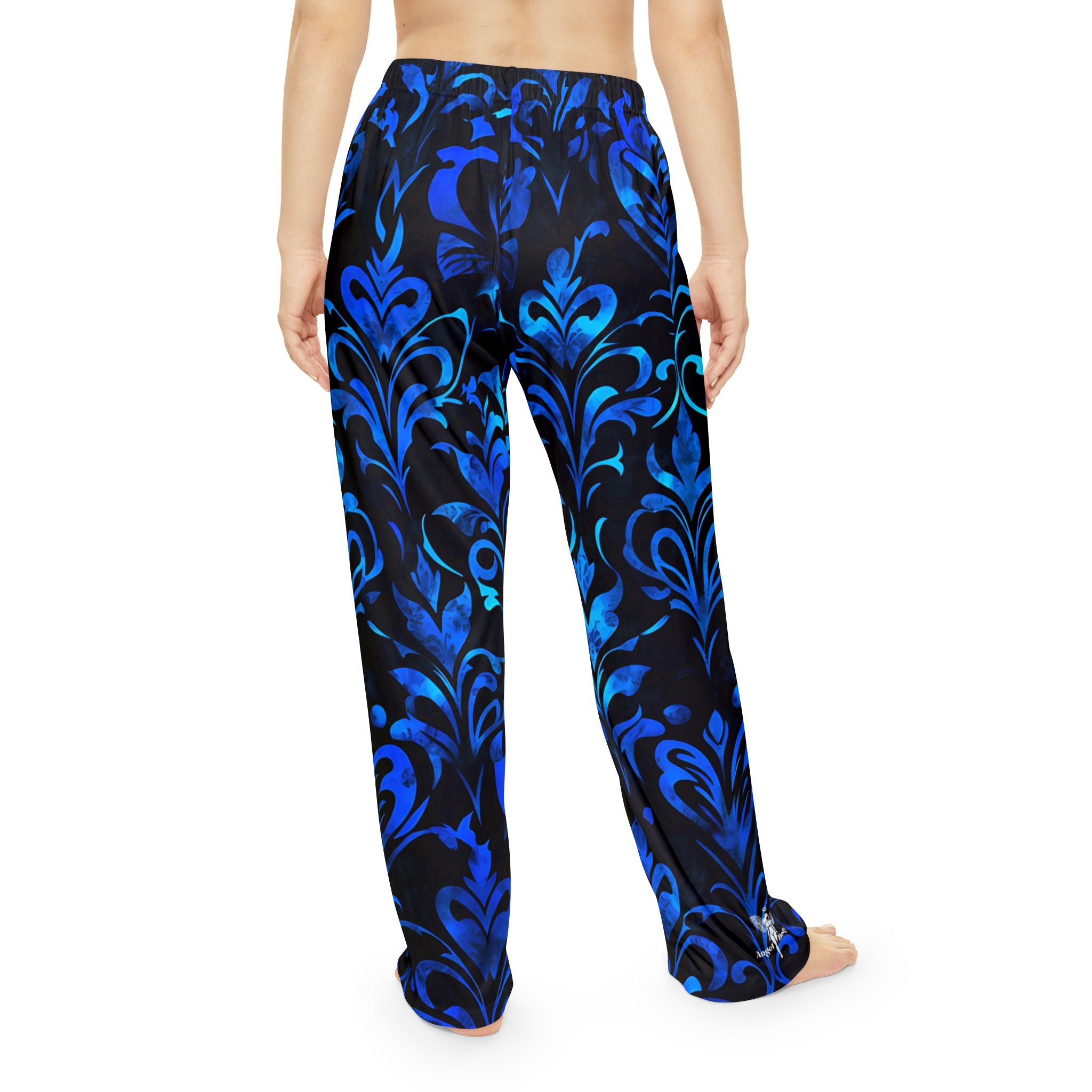 Women's Cozy Floral Pajama Pants - Blue Floral Design for Relaxation