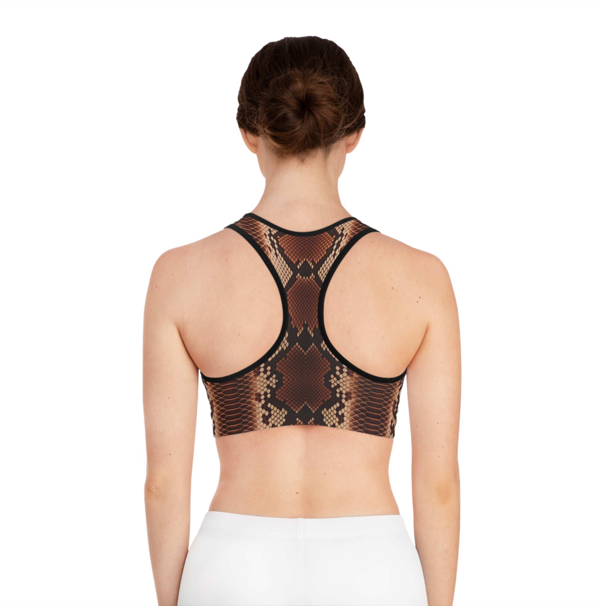 Stylish Snake Print Sports Bra for Comfort and Performance - Angel Body