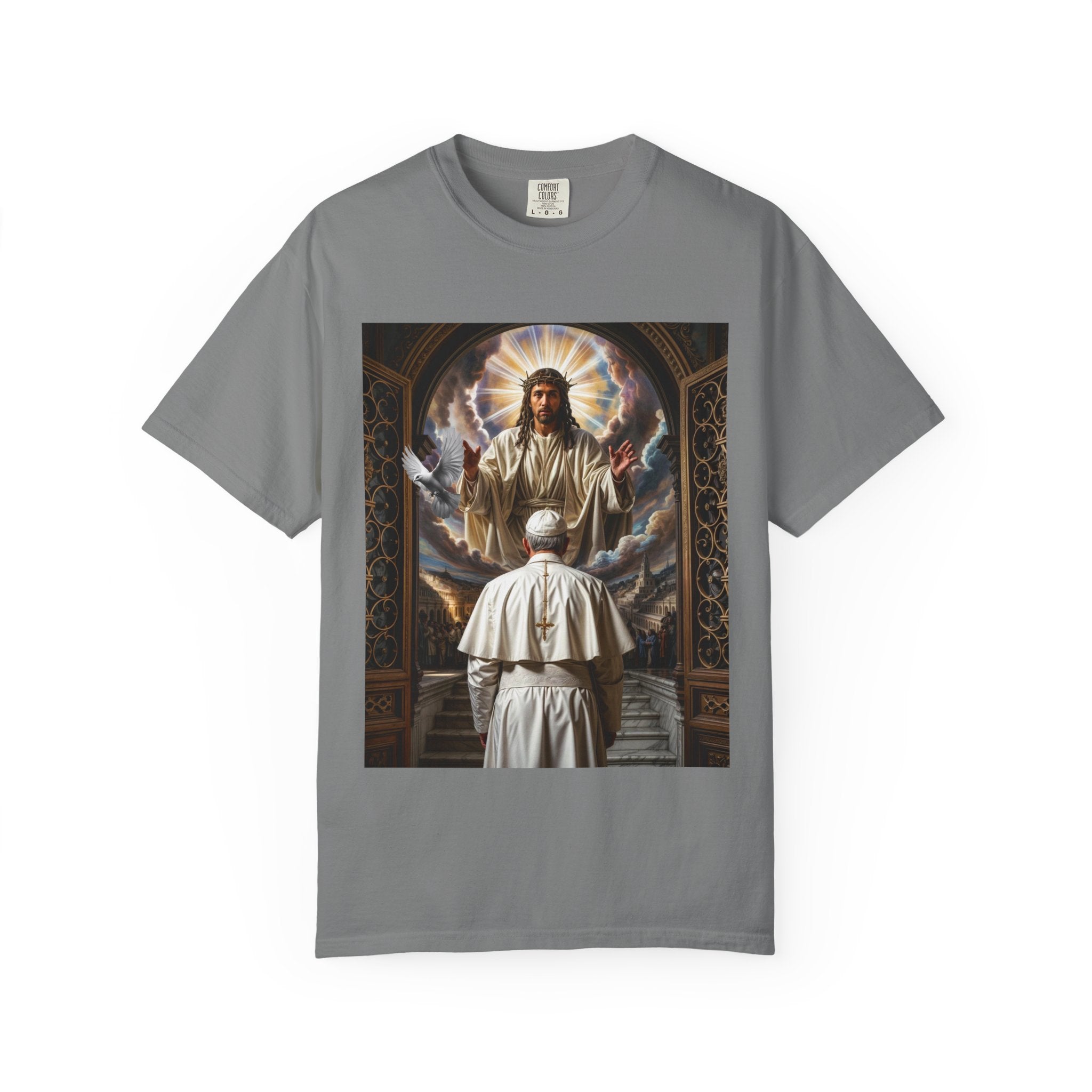 Religious Inspiration T-shirt - Jesus and Pope - Angel Body