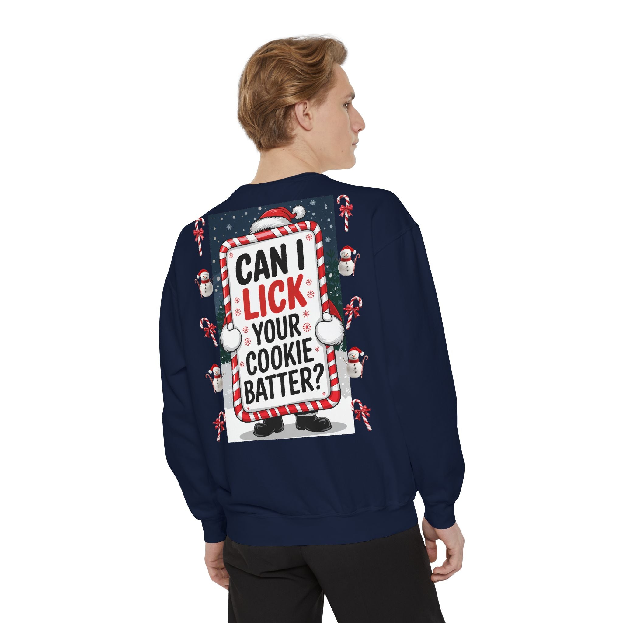 Funny Holiday Cookie Batter Sweatshirt - Unisex Christmas Sweatshirt - Angel Body