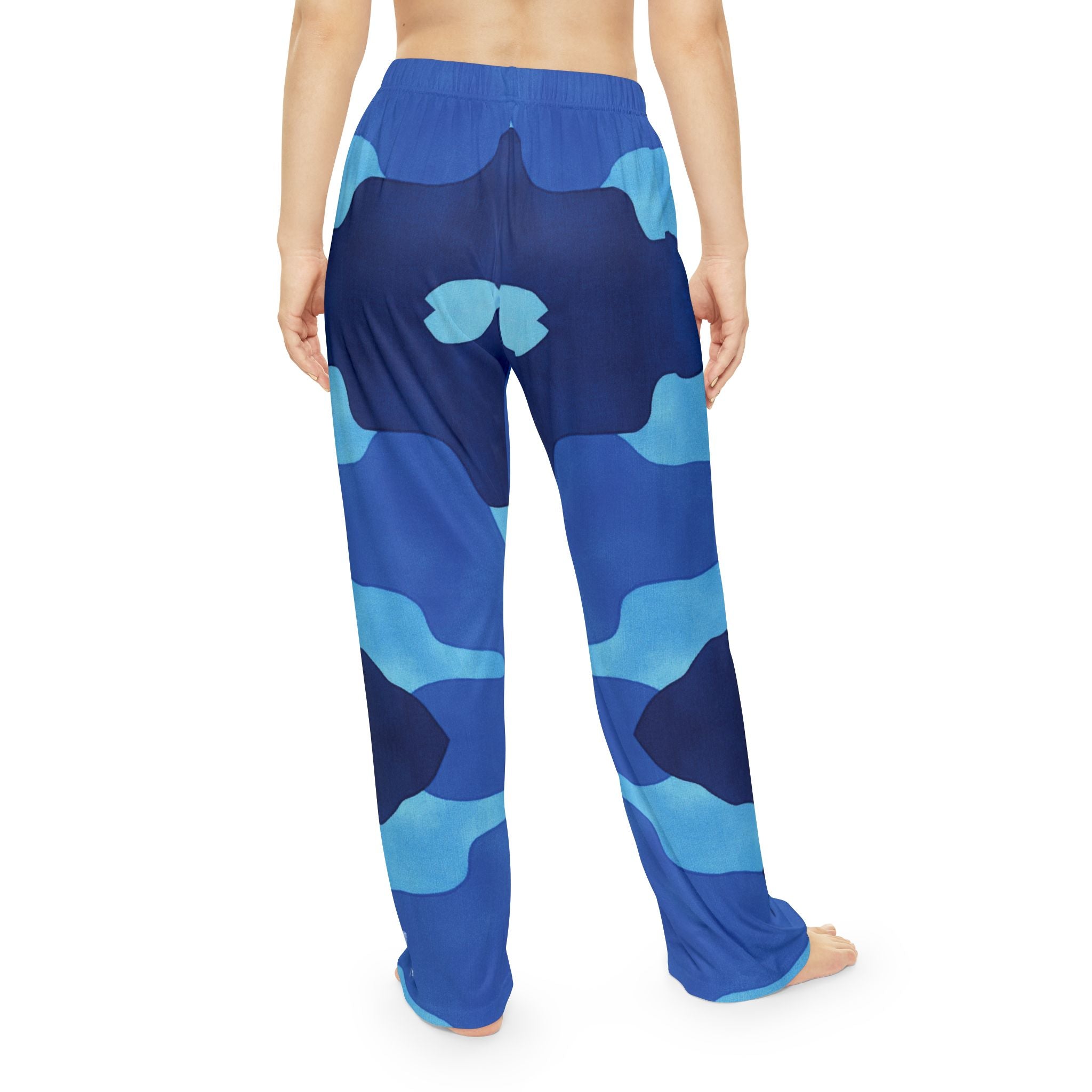 Cozy Blue Abstract Women's Pajama Pants - Relax in Style