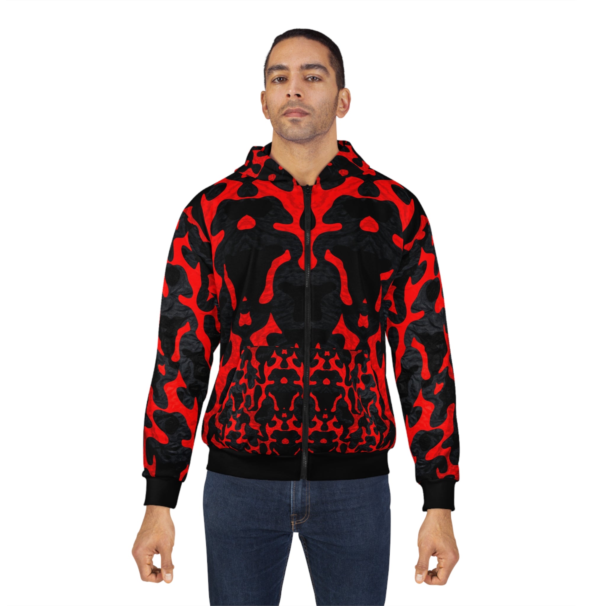 Stylish Camo style Black & Red Hoodie